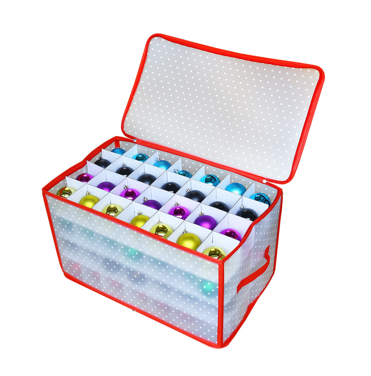 XL Aufbewahrungsbox für Christbaumkugeln - mit 112 Fächern