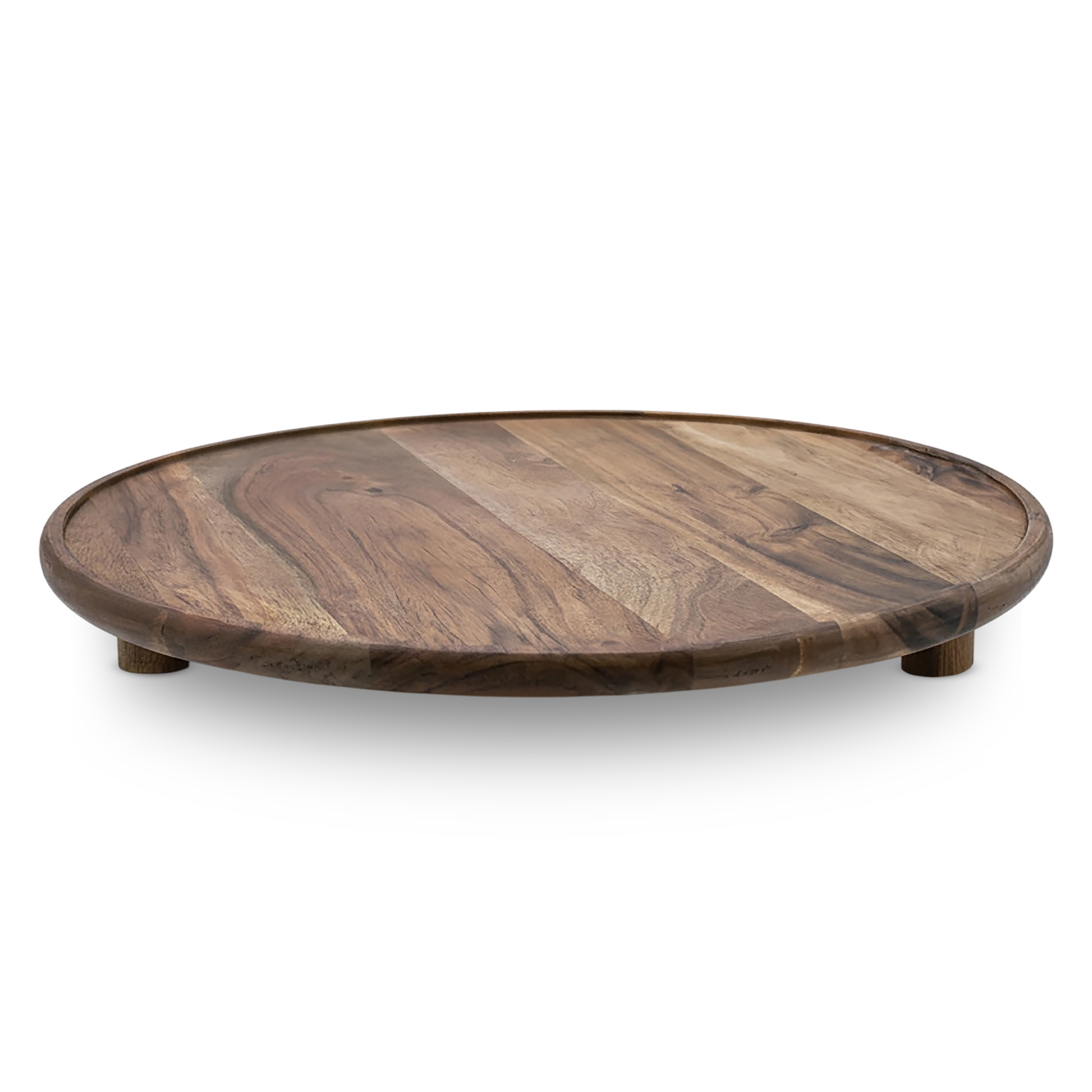 Akazienholz Servierplatte groß lebensmittelecht - 37 cm