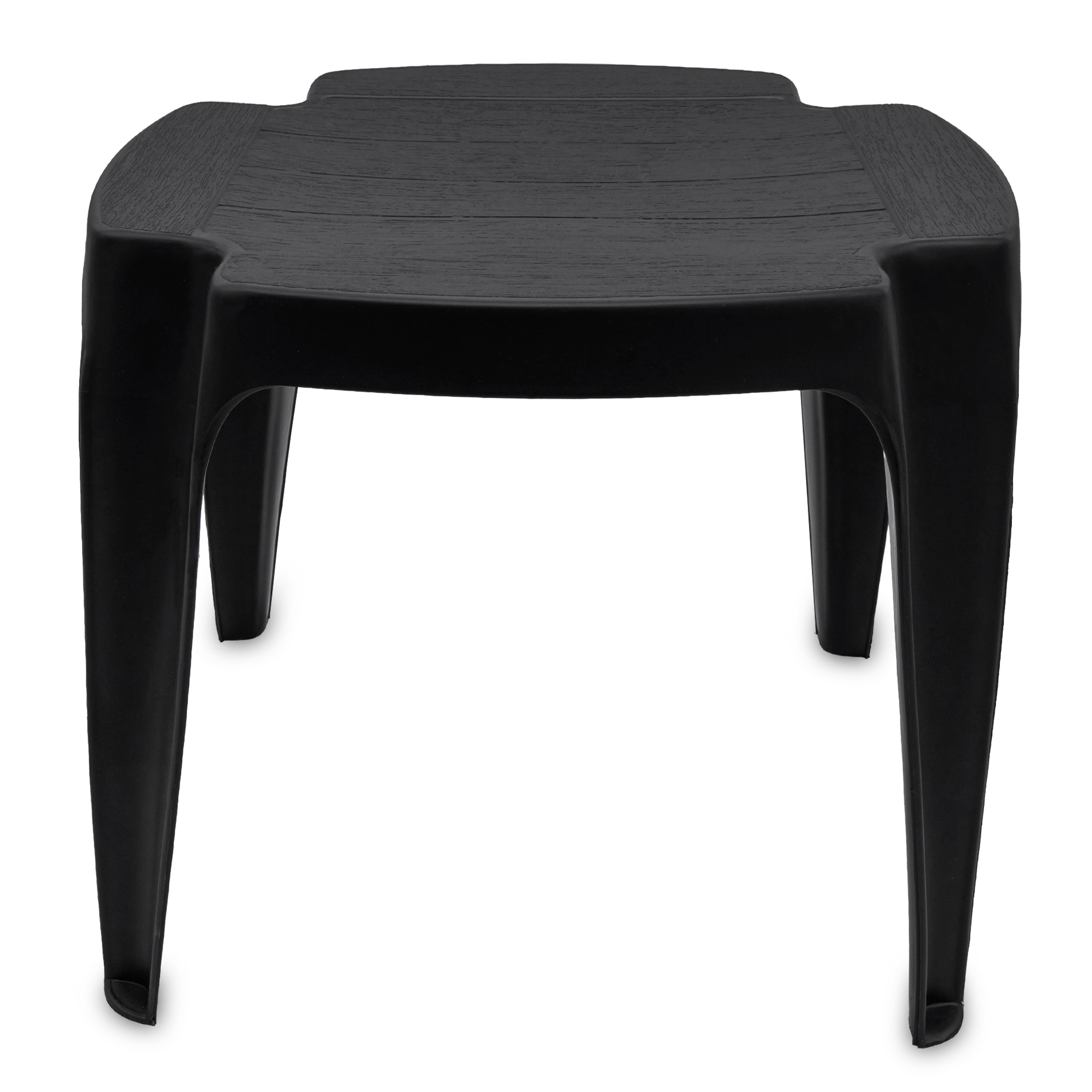 Kunststoff Mehrzweck Hocker 42 x 38 cm - anthrazit - Fußhocker oder Beistelltisch für Garten und Balkon