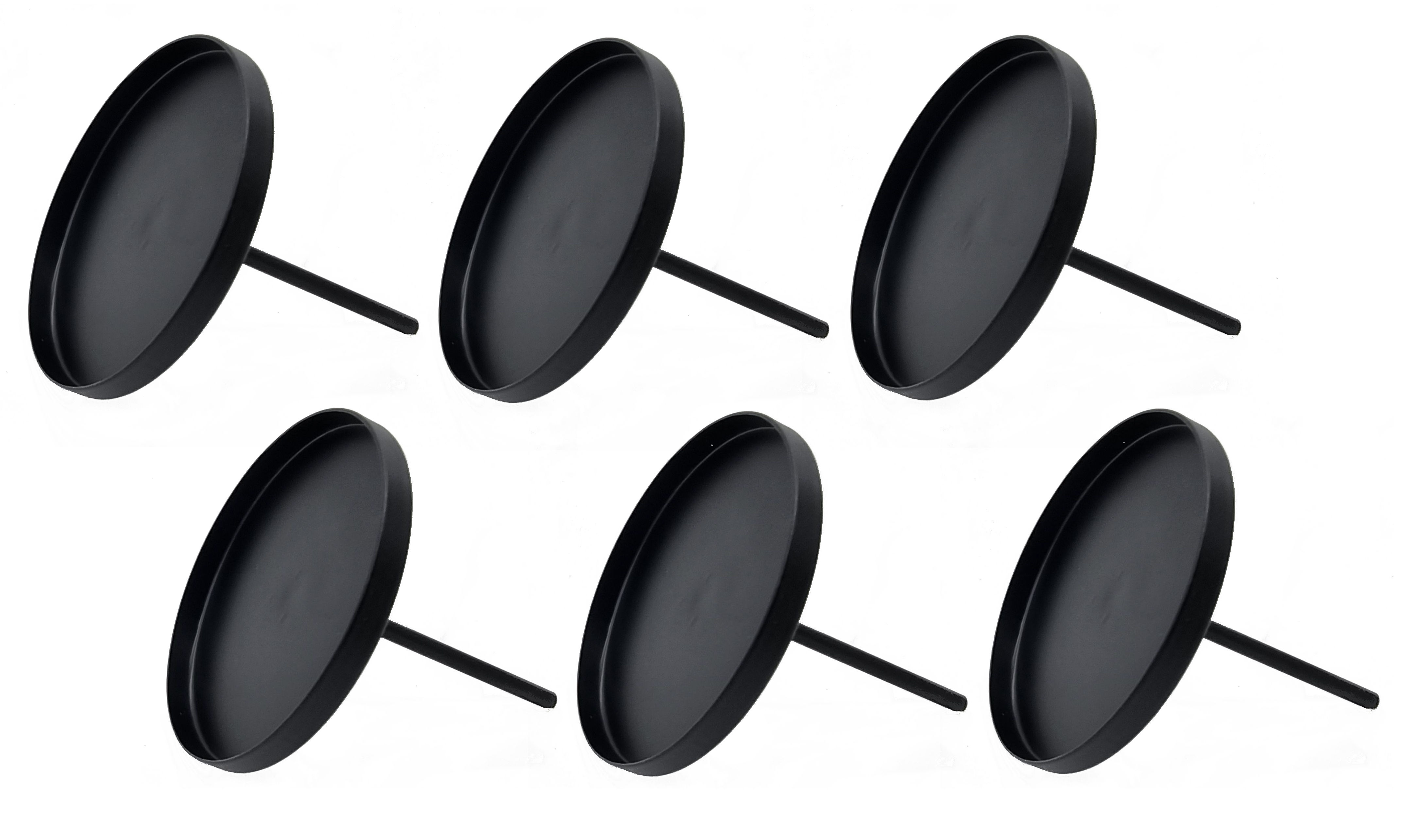Kerzenpick für Stumpenkerzen 4er Set - schwarz
