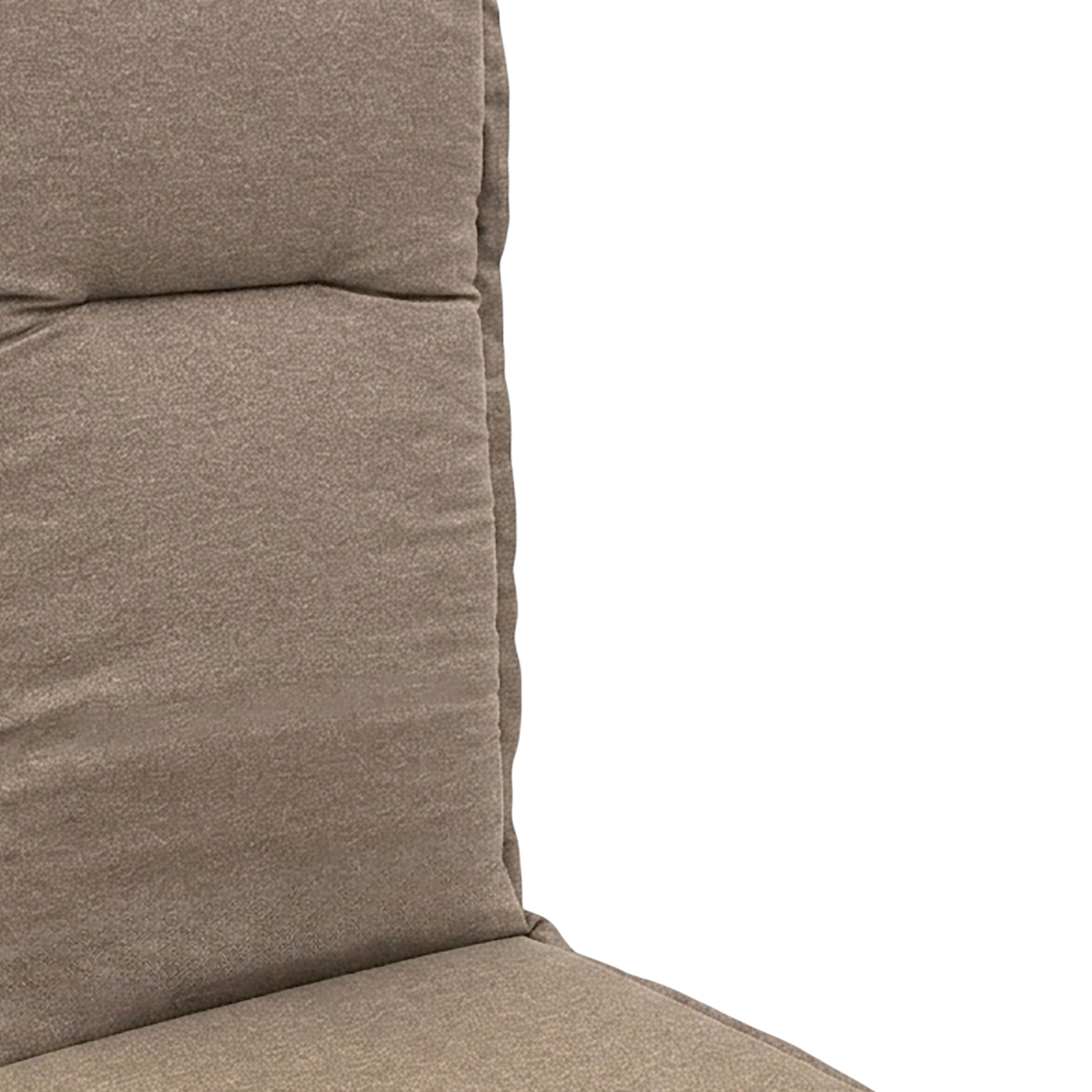 Universal Hochlehner Auflage taupe - 123 cm - Gartenstuhl Kissen einfarbig