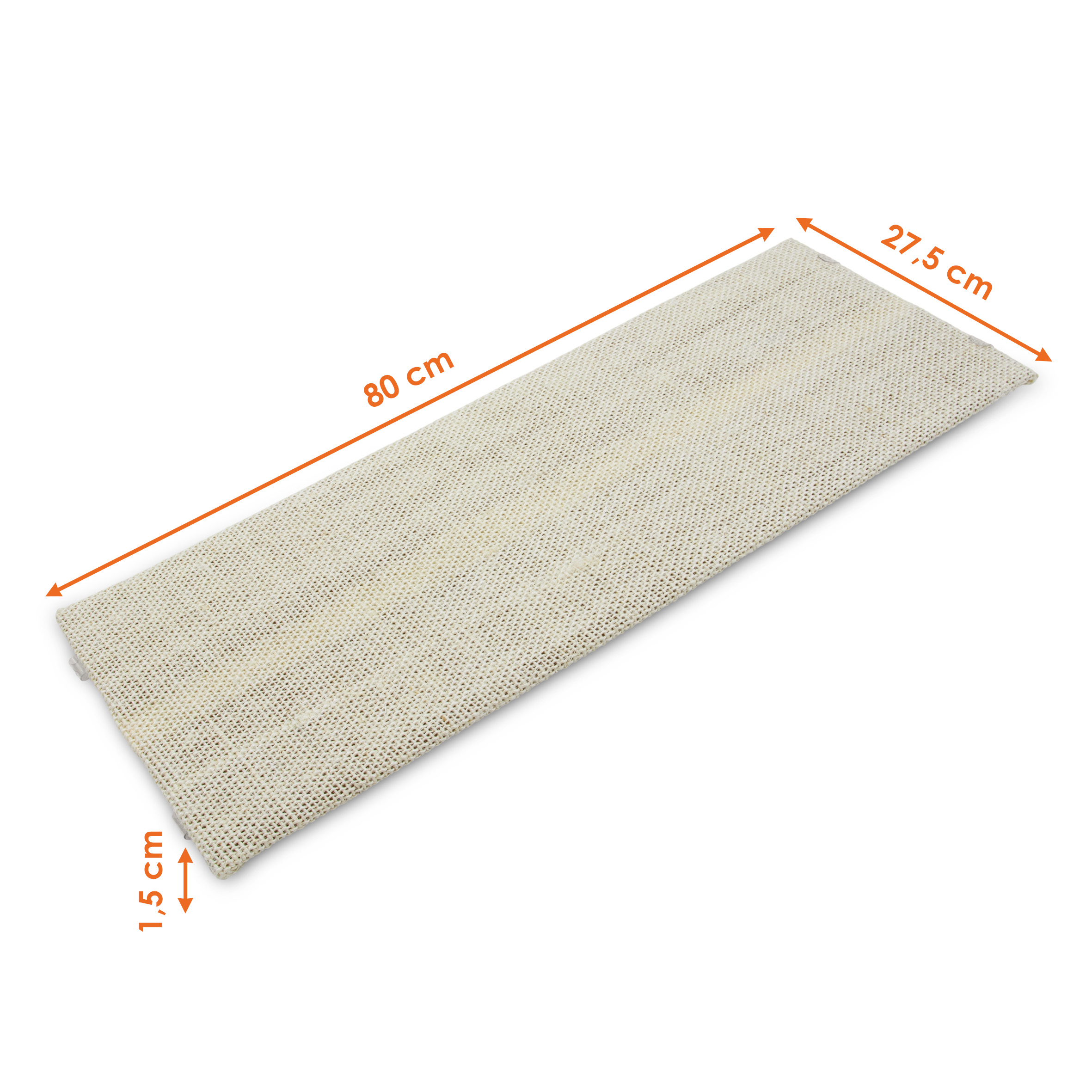 Katzen Kratzbrett mit 2 verschiedenen Seiten - 50 cm oder 80 cm / 1er oder 2er Pack - Sisal und Plüsch Kratzecke zum Legen oder Hängen