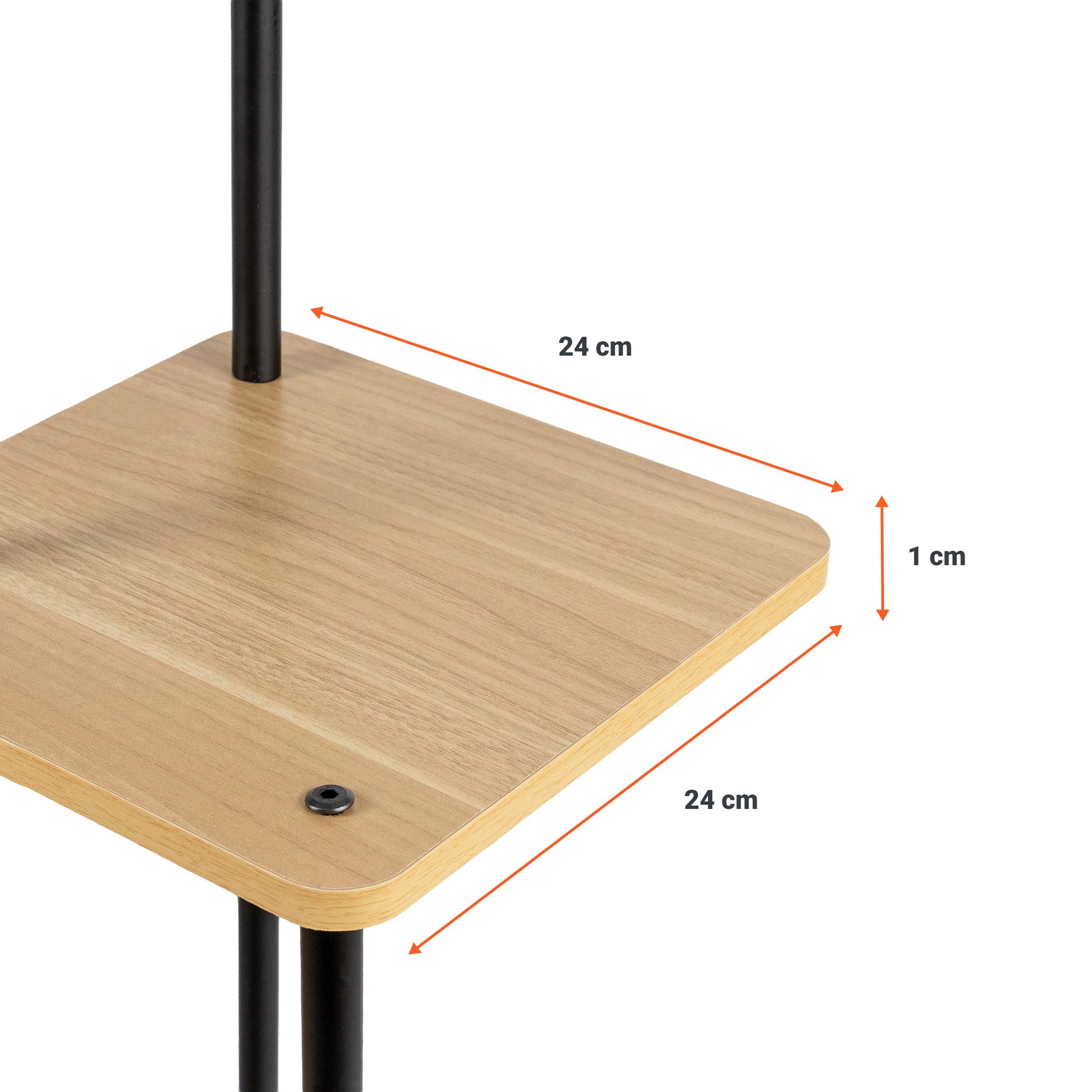 Metall Pflanzenständer schwarz 5 Ebenen aus Holz - 107 x 30 cm - Blumentreppe mit 5 Etagen für Zimmerpflanzen und Dekoration
