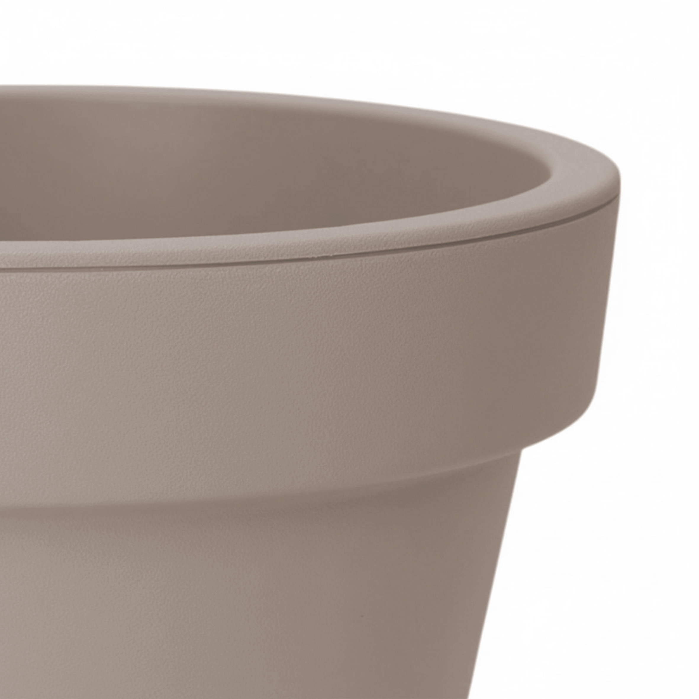 Kunststoff Pflanzkübel M rund Ø 38 cm - beige - Blumenkübel groß für Außen und Innen