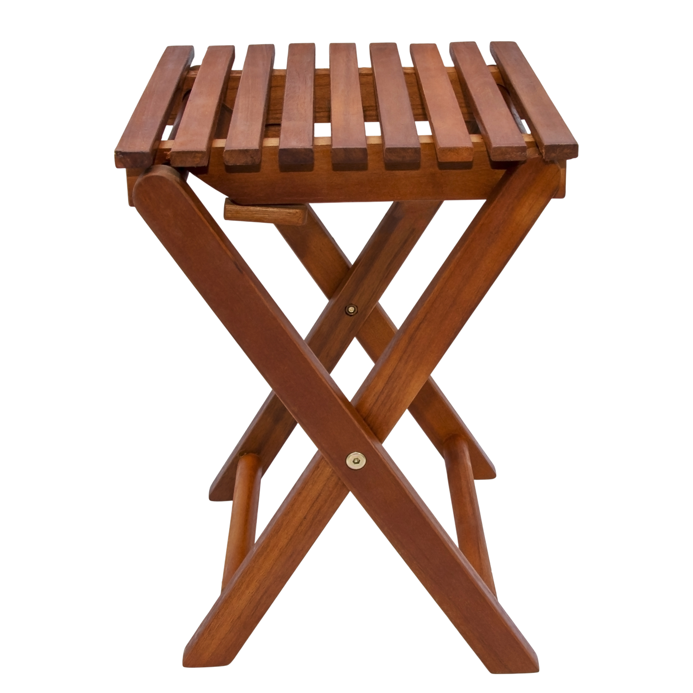Eukalyptus Klapphocker natur geölt - 37 x 29 cm - Garten Holz Beistelltisch klappbar