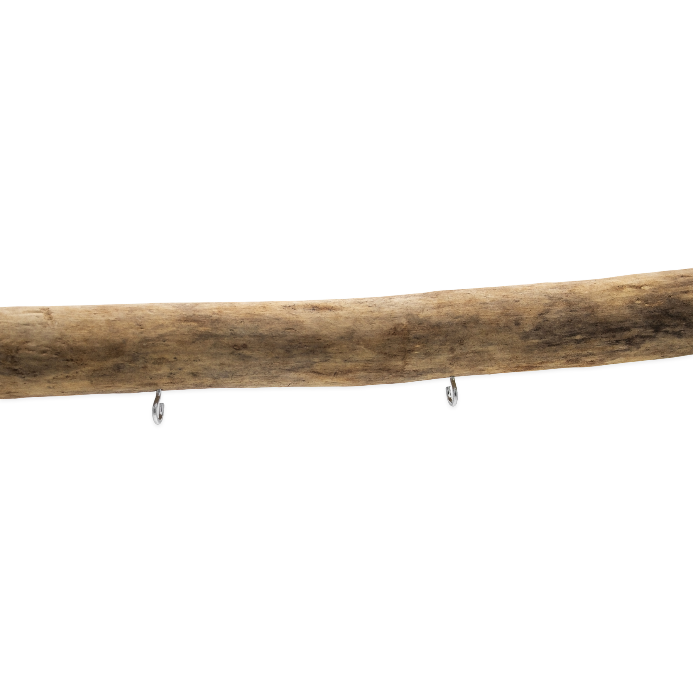 Treibholz Ast zum Hängen mit 6 Haken zum Dekorieren - 83 cm - Holzast Wanddeko Hänger mit Naturkordel
