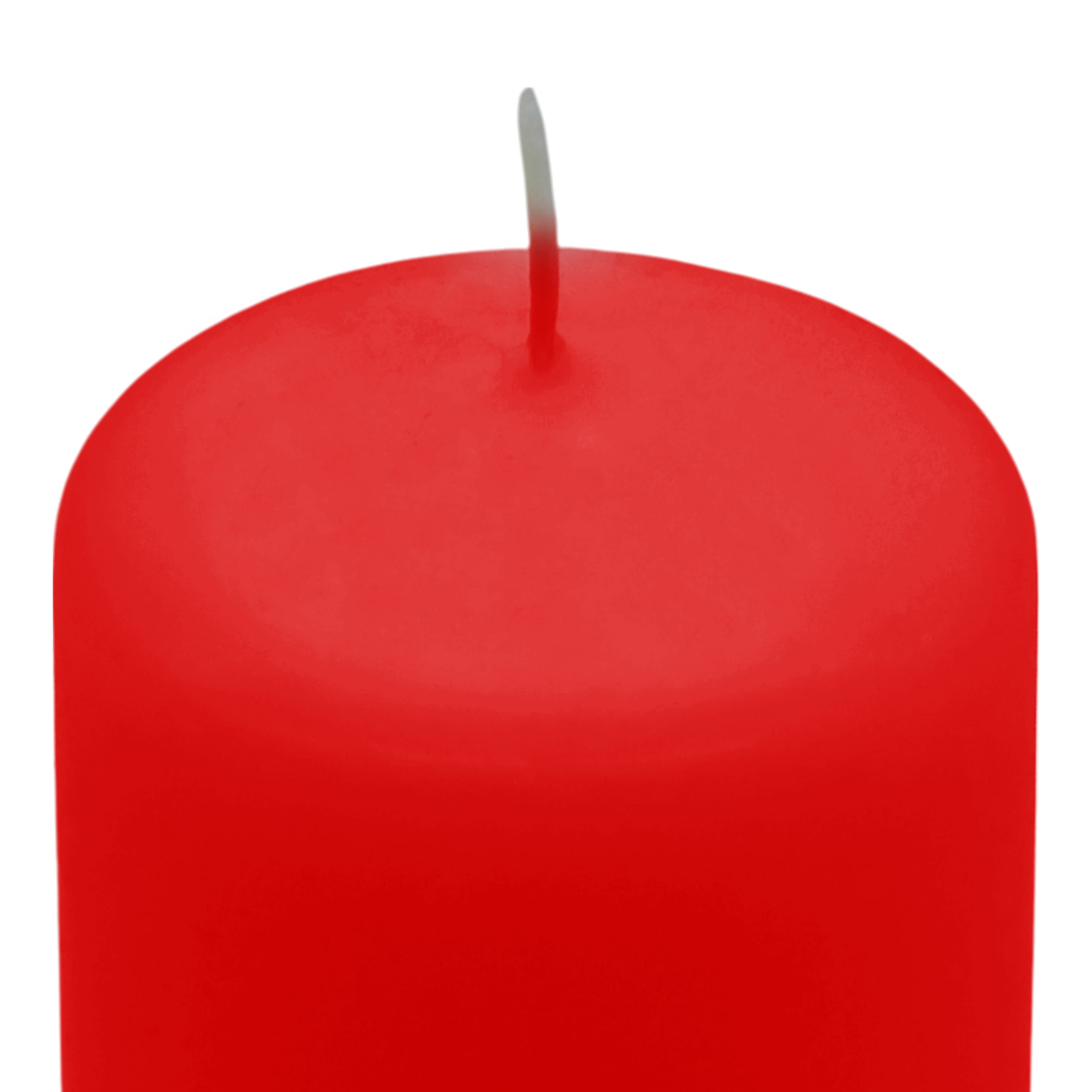 Echtwachs Stumpenkerze 4er Set 10 x 5 cm - rot - Blockkerze 10 cm für Adventskranz und Laternen