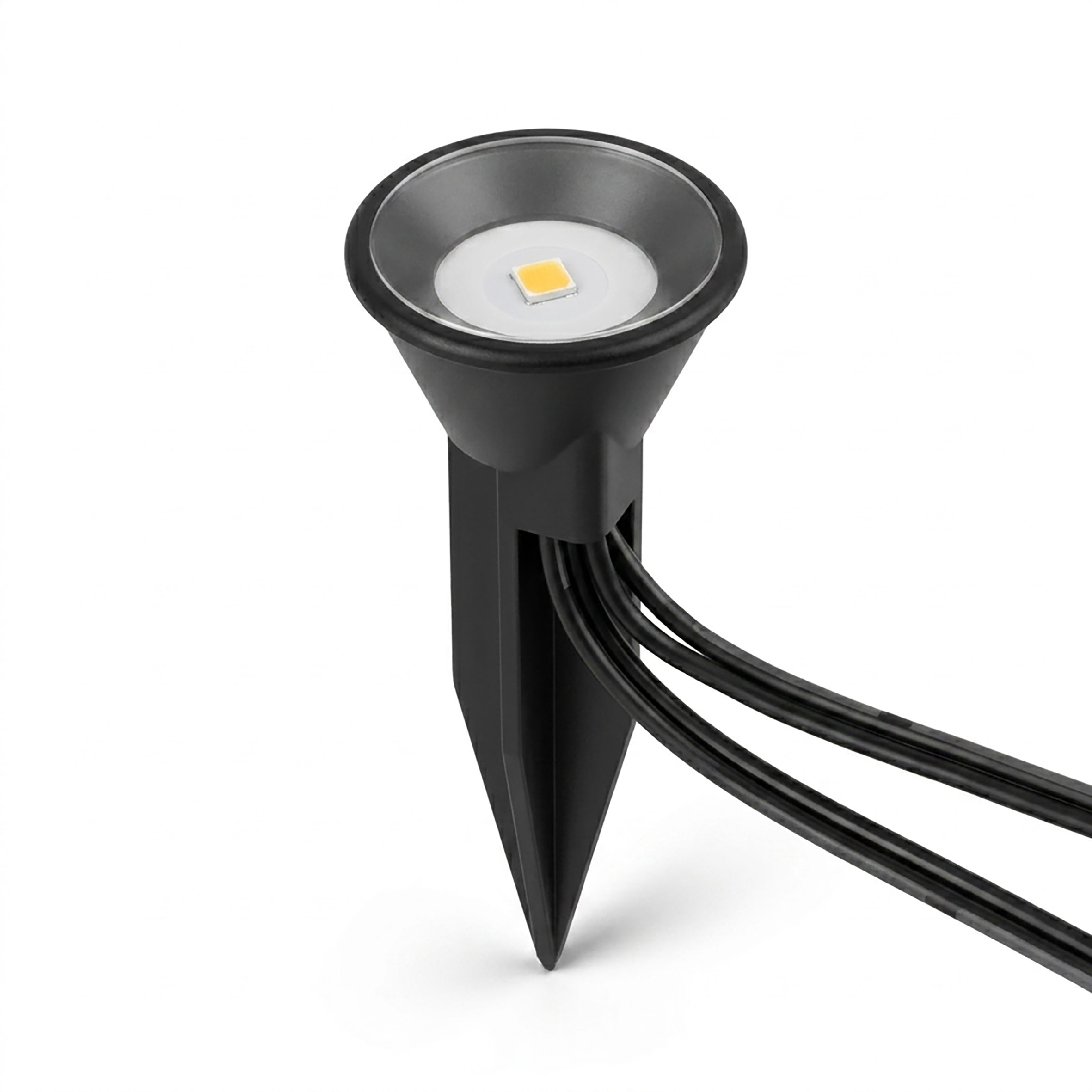 LED Solar Pflanzenstrahler klein - 10er Set - Mini Gartenstrahler warm weiß - Garten Deko Beleuchtung