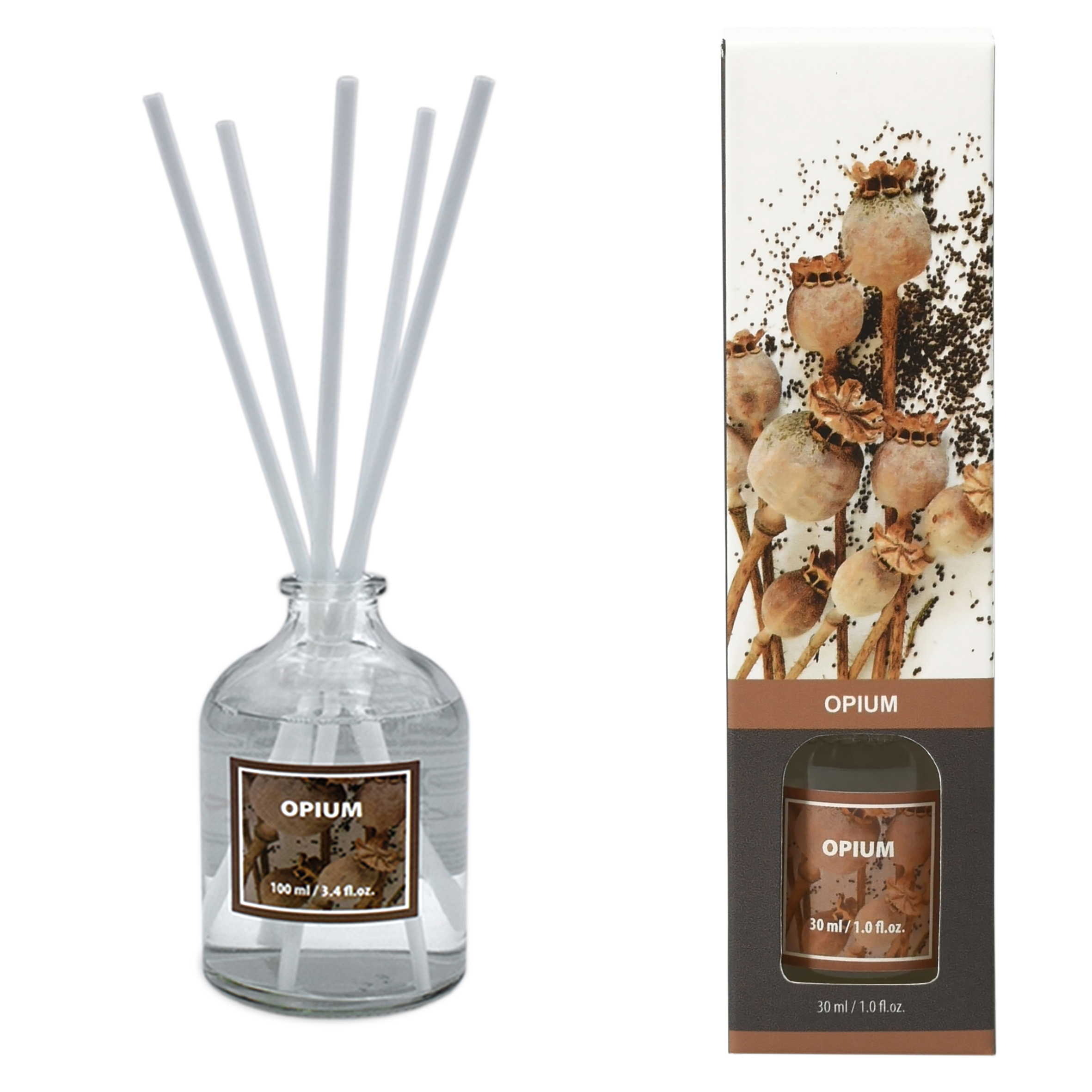 Raumduft mit Diffuser Sticks in 6 verschiedenen Düften - 6er Set - Duftdiffuser 100 ml mit 5 Stäbchen