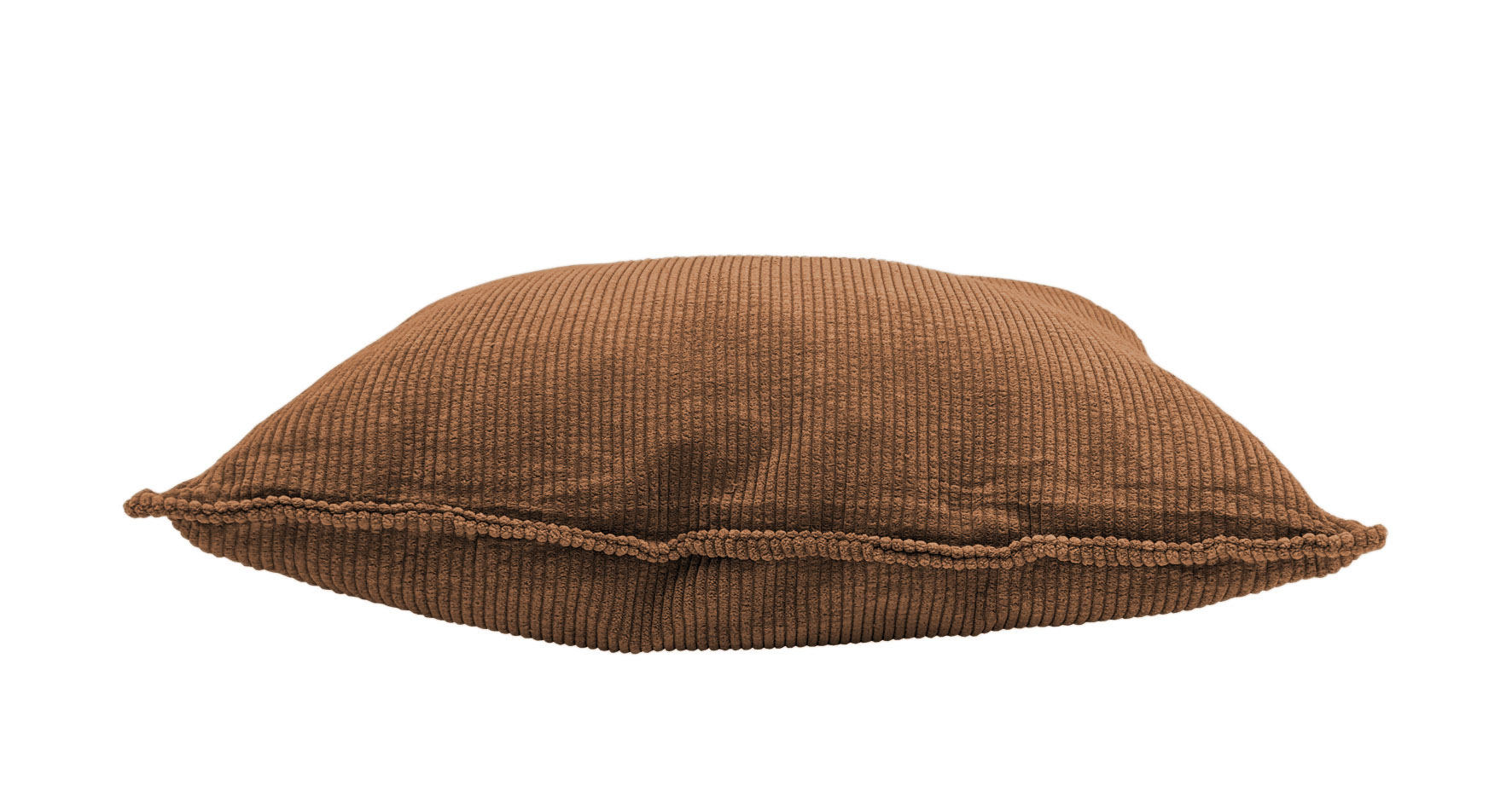 Cord Dekokissen 2er Set je 45 cm - kokossnuss braun / schwarz / braun - Zierkissen mit Füllung und Bezug - Kuschelkissen Sofakissen Rückenkissen
