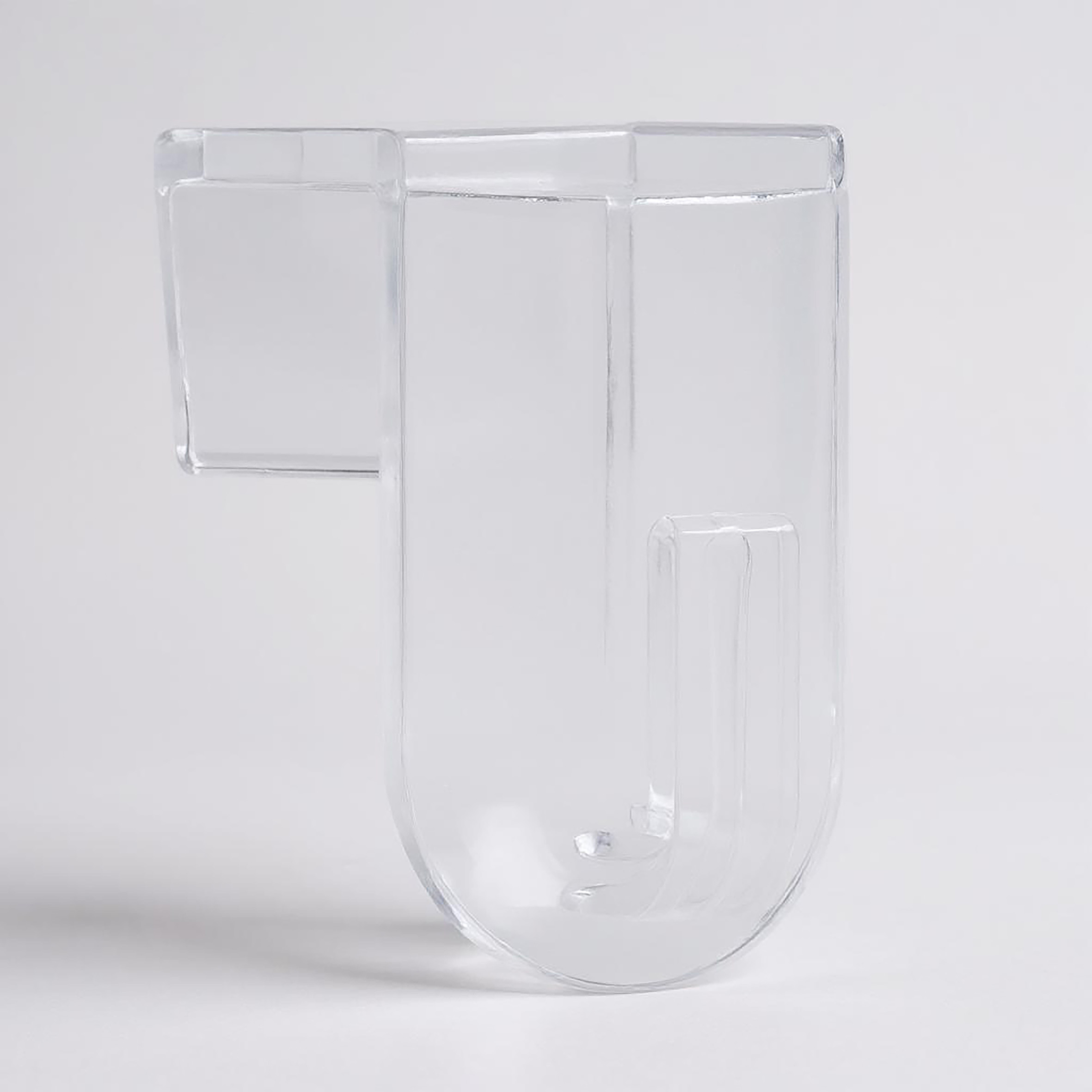 Kunststoff Fensterhaken transparent für 18 mm Rahmendicke - 24 Stück - Fensterclip zum Anbringen von Lichterketten und Girlanden