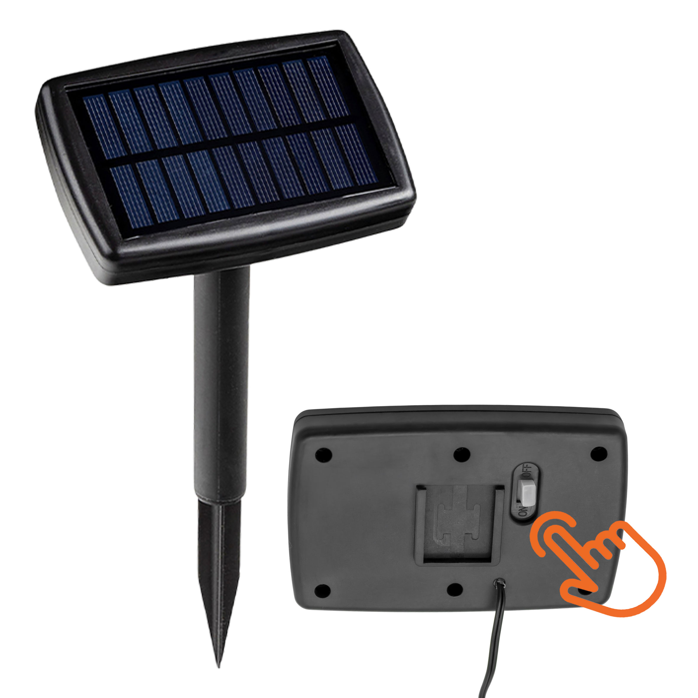 LED Solar Pflanzenstrahler klein - 10er Set - Mini Gartenstrahler warm weiß - Garten Deko Beleuchtung