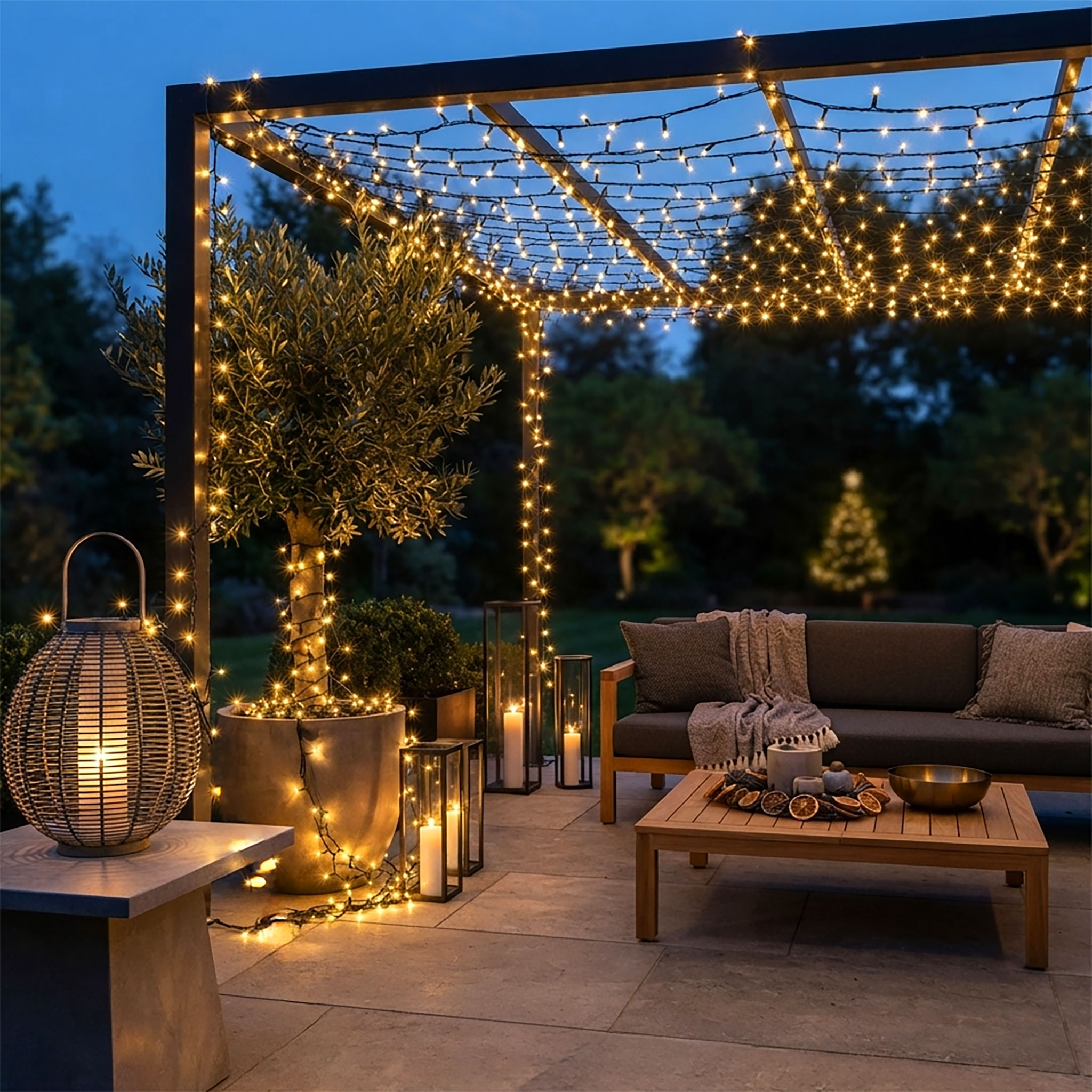 LED Weihnachts Lichterkette warm weiß - 4 Längen - Garten Deko Beleuchtung