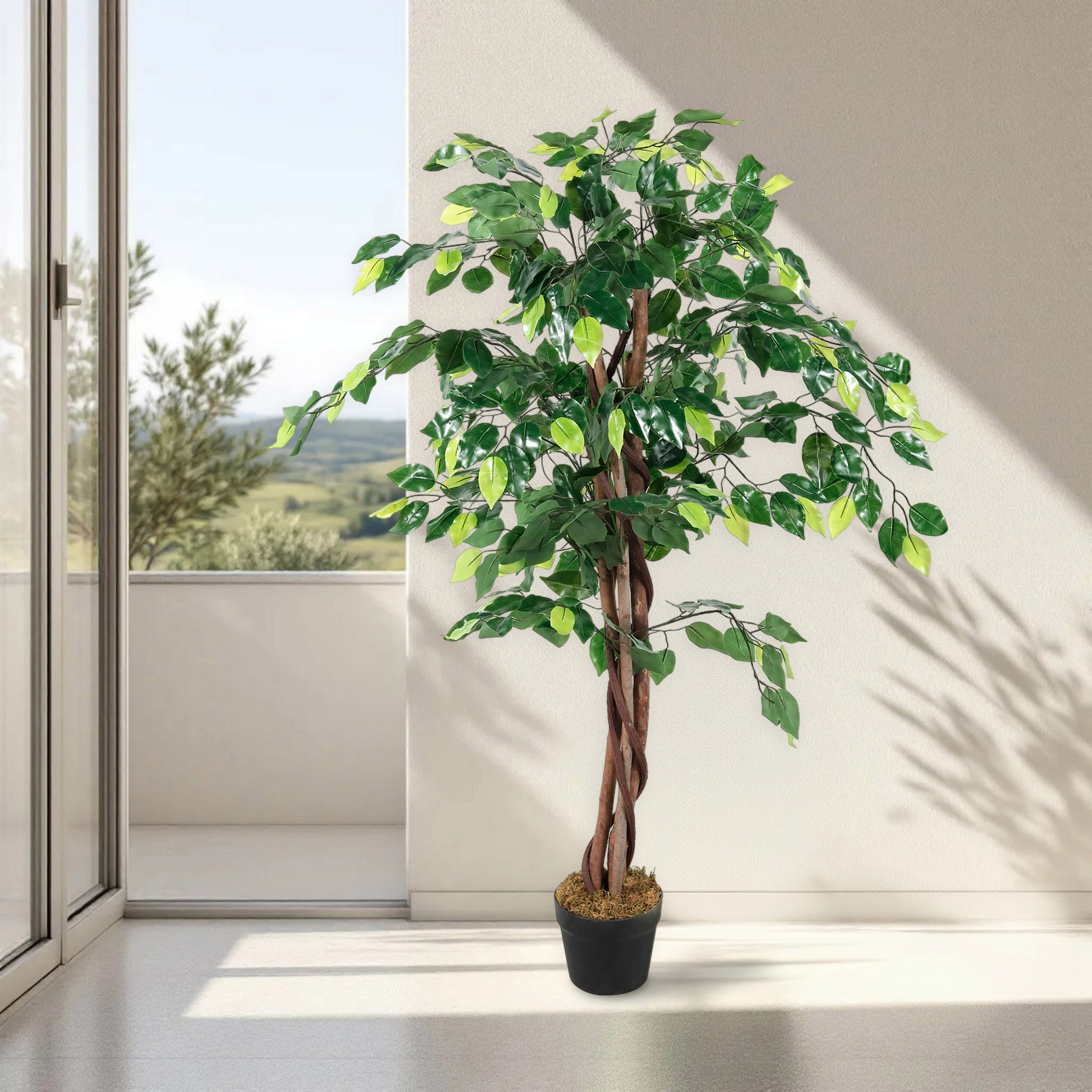 Kunstpflanze im Blumentopf - 8 Modelle - Künstliche Deko Zimmer Pflanze
