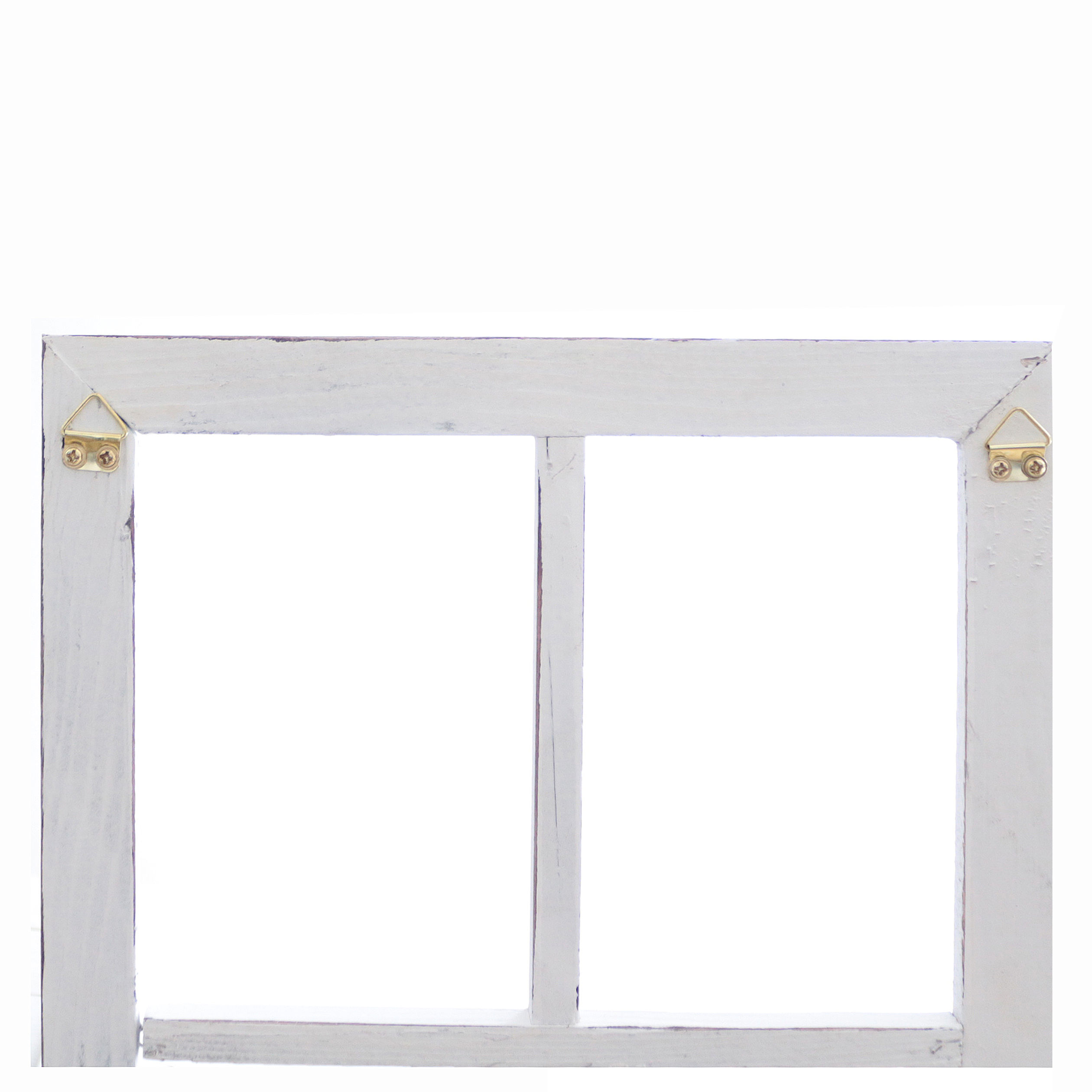 Deko Fensterrahmen aus Holz - 2er Set - weiß 2