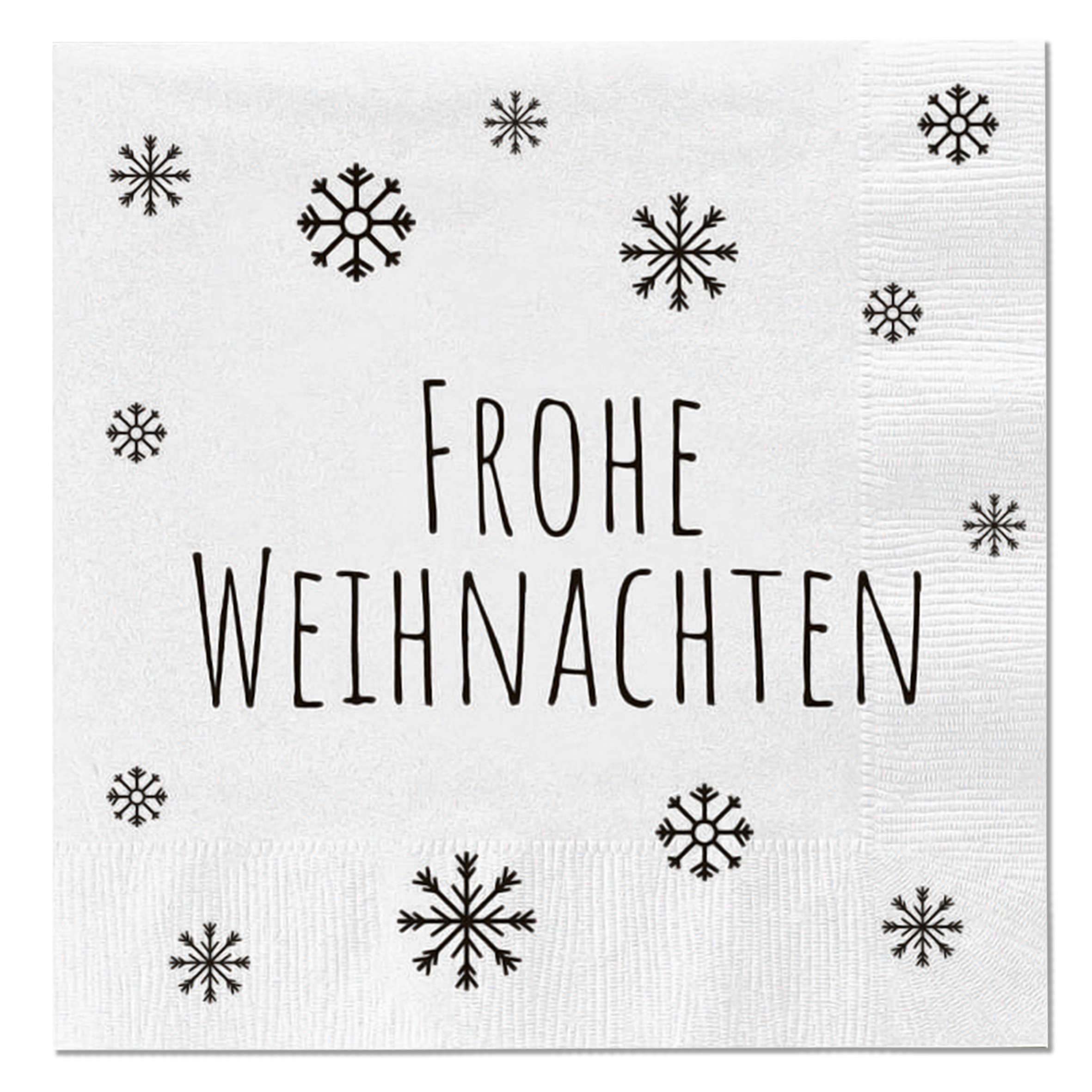 Servietten 80 Stück mit 2 verschiedenen Motiven - Frohe Weihnachten - Tischdeko Papierservietten 2er Set mit Spruch