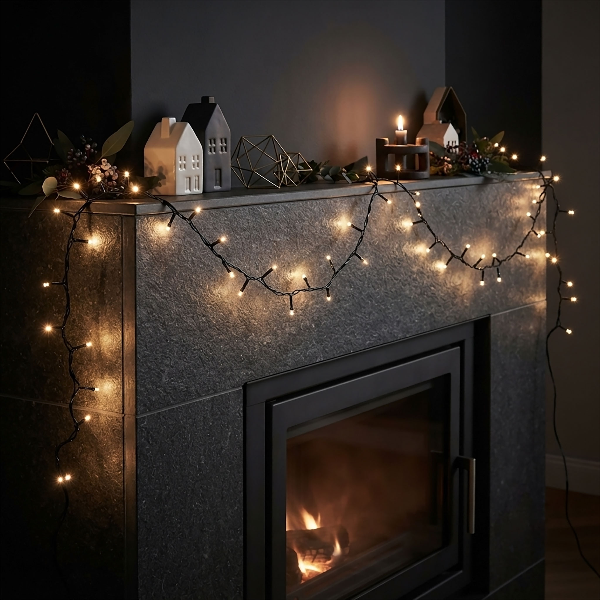 LED Weihnachts Lichterkette warm weiß - 8 Längen / 40-720 LED - Garten Deko Beleuchtung