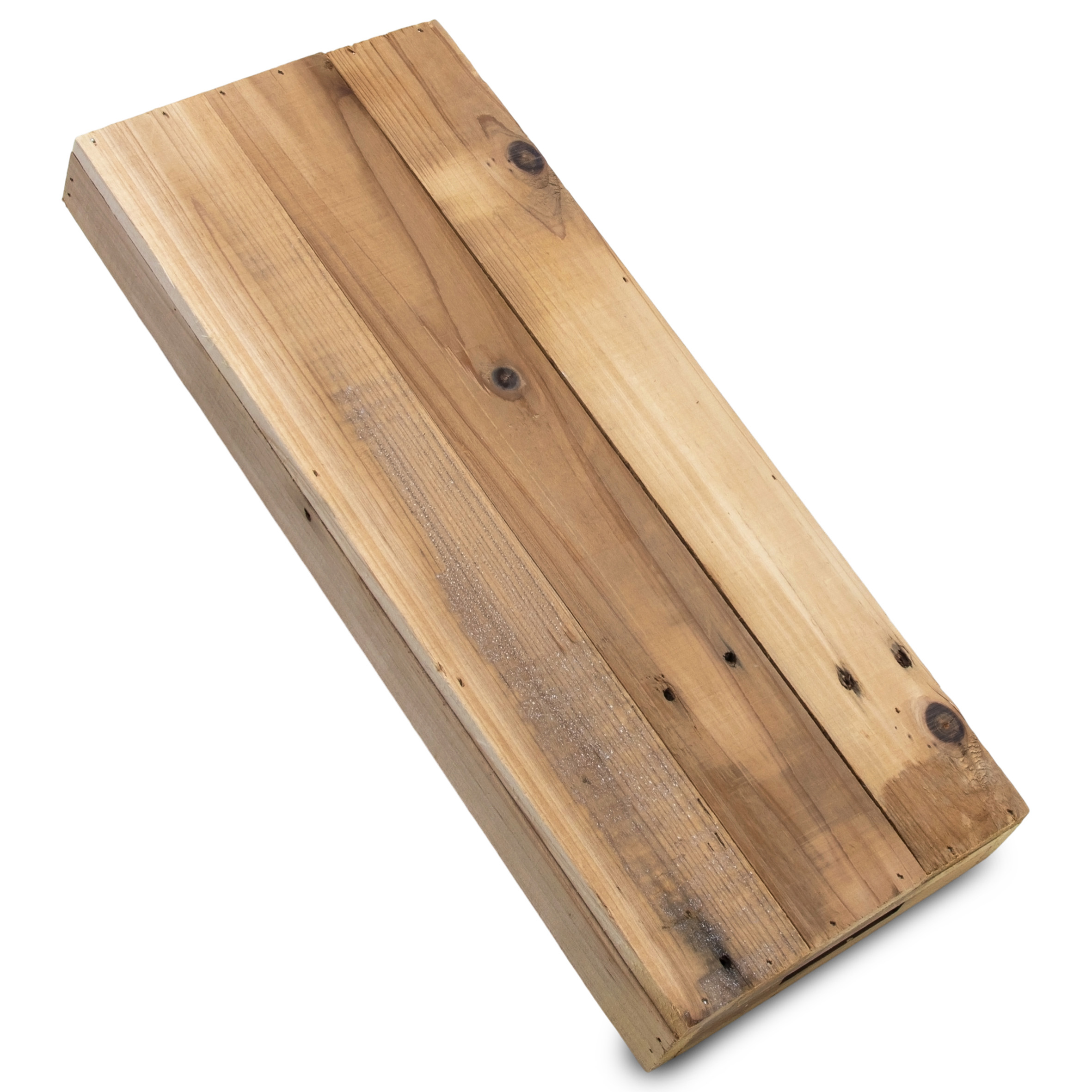 Holz Kerzentablett natur mit Rand 2er Set - 38 x 16 cm - Dekotablett rechteckig naturbelassen