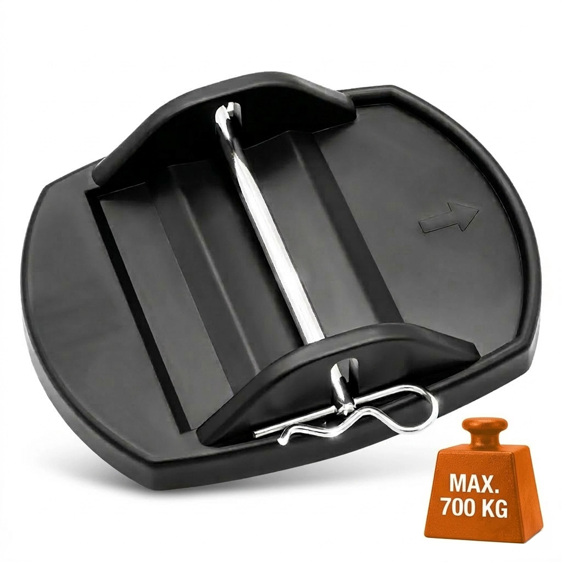Stützplatten für Wohnwagen Stützen 18 x 14 cm schwarz - 4er Set - Stützfüße für Wohnmobile aus hochdichtem Polyethylen