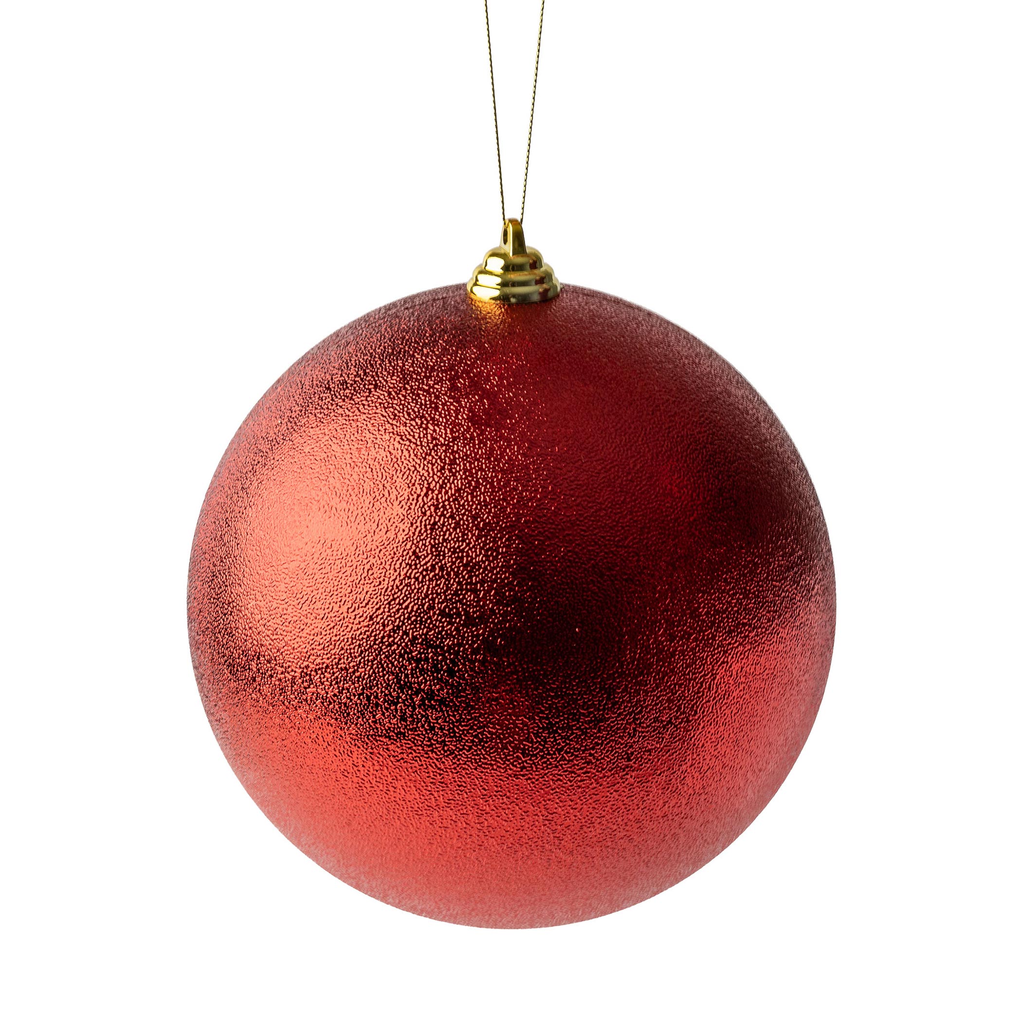 XL Kunststoff Christbaumkugeln 20 cm rot für Innen und Außen - 3er Set - Weihnachtsbaumkugeln extra groß je 1x in matt, glänzend und glitzernd