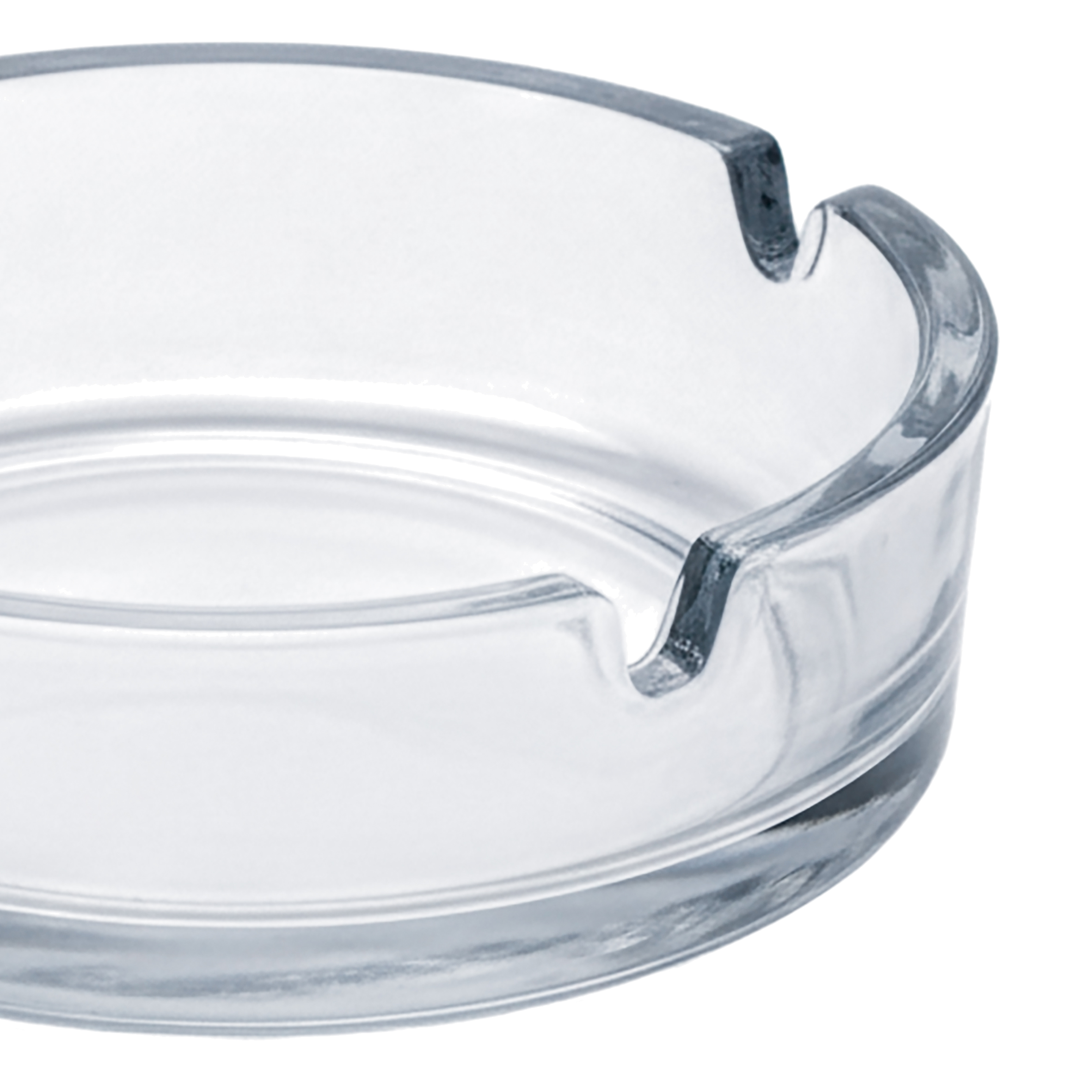Glas Aschenbecher 10 cm - RUND oder ECKIG - Klassischer Tisch Ascher im 6er oder 24er Set