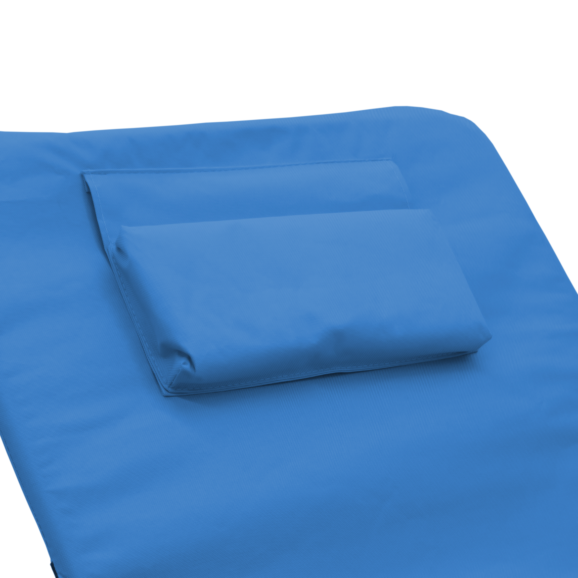 Strandmatte mit Kopfkissen klappbar - blau - Liegematte mit verstellbarer Rückenlehne