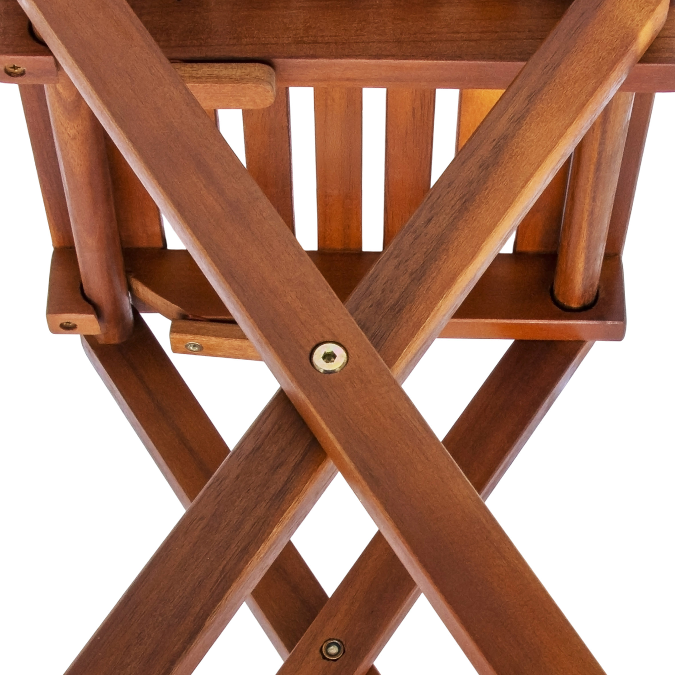 Eukalyptus Klapphocker natur geölt - 37 x 29 cm - Garten Holz Beistelltisch klappbar