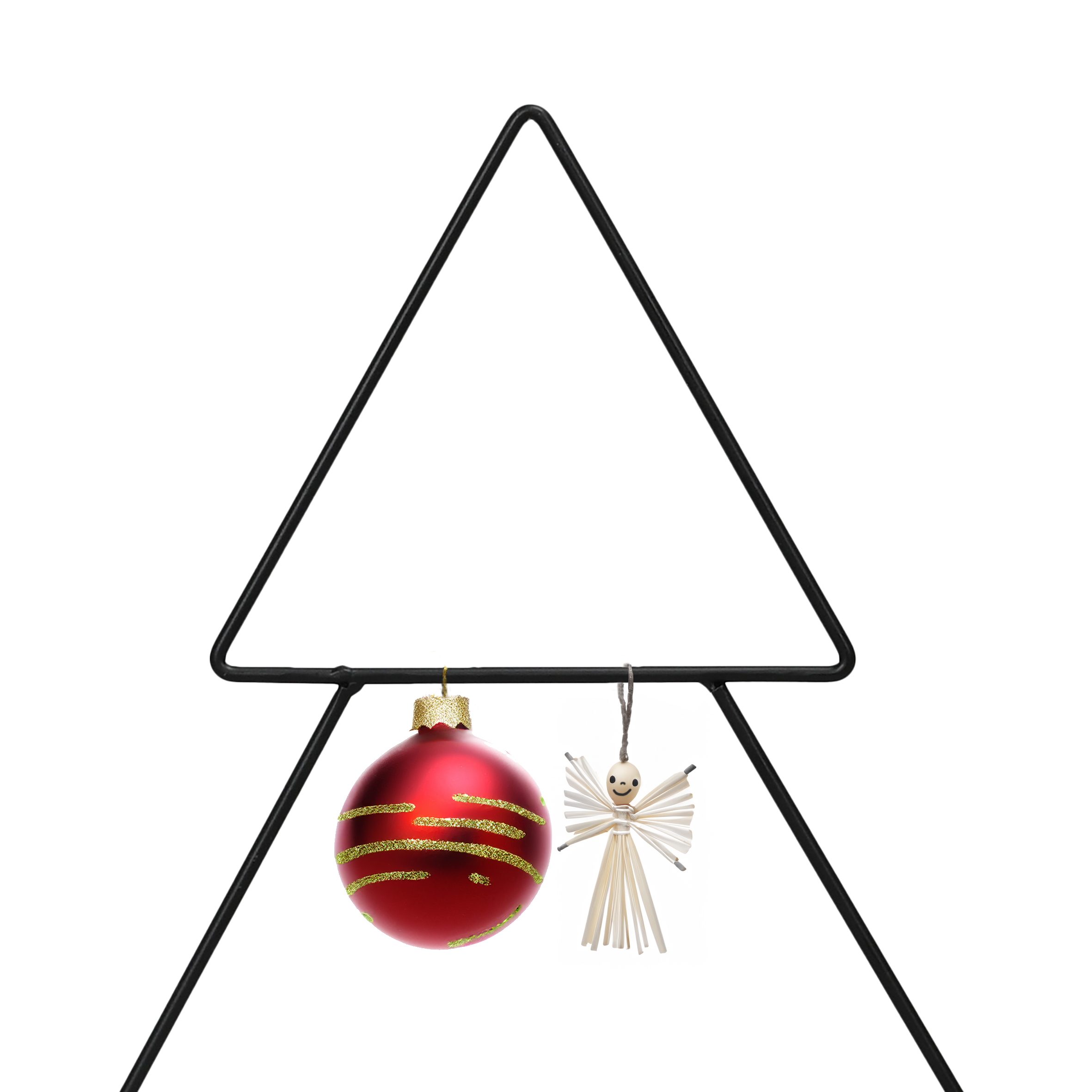 Metall Tannenbaum schwarz - 41 cm - Weihnachts Deko Ständer für Zierschmuck