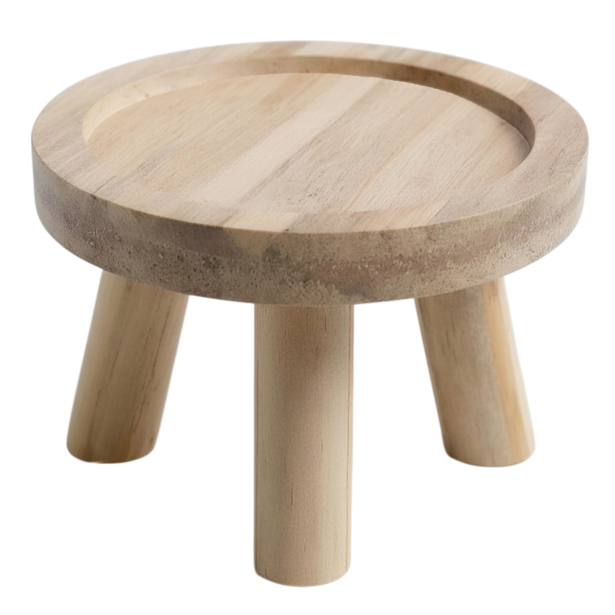 Holz Blumenhocker mit 3 Beinen - Ø 20 cm