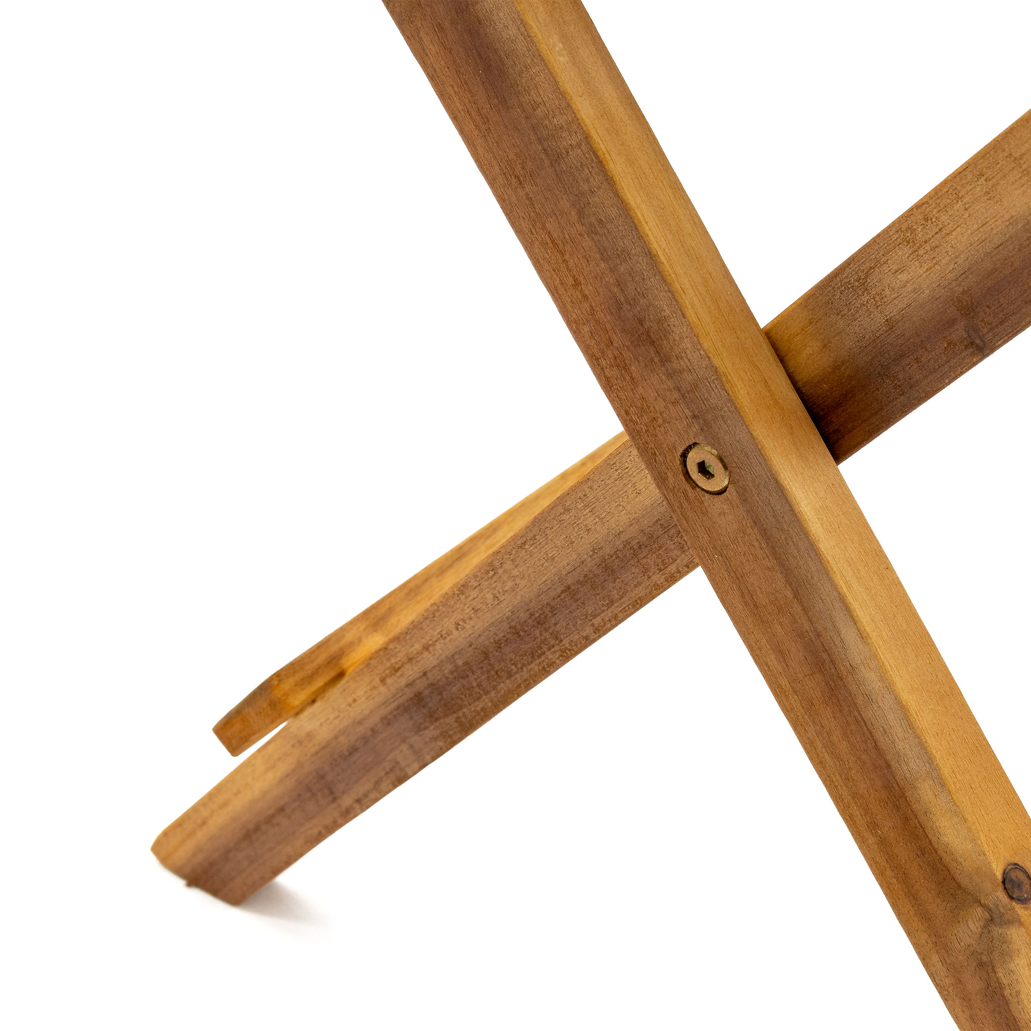 Akazien Holz Garten Tisch geölt - 50 cm - Beistelltisch klappbar