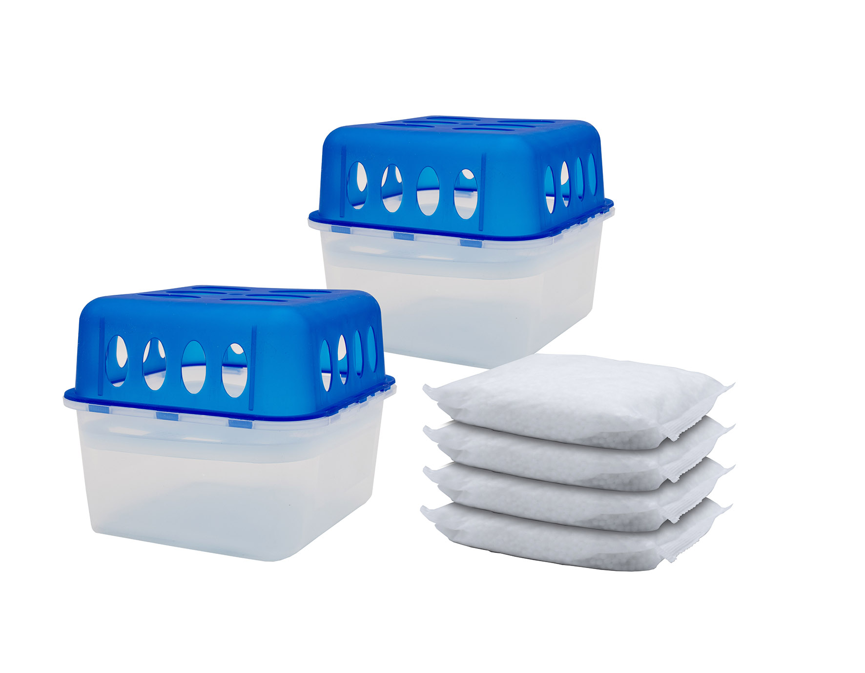 Ultra Fresh Granulat Luftentfeuchter - verschiedene Sets - Raum Entfeuchter Luft Trockner mit Auffangschale und Nachfüllbeutel
