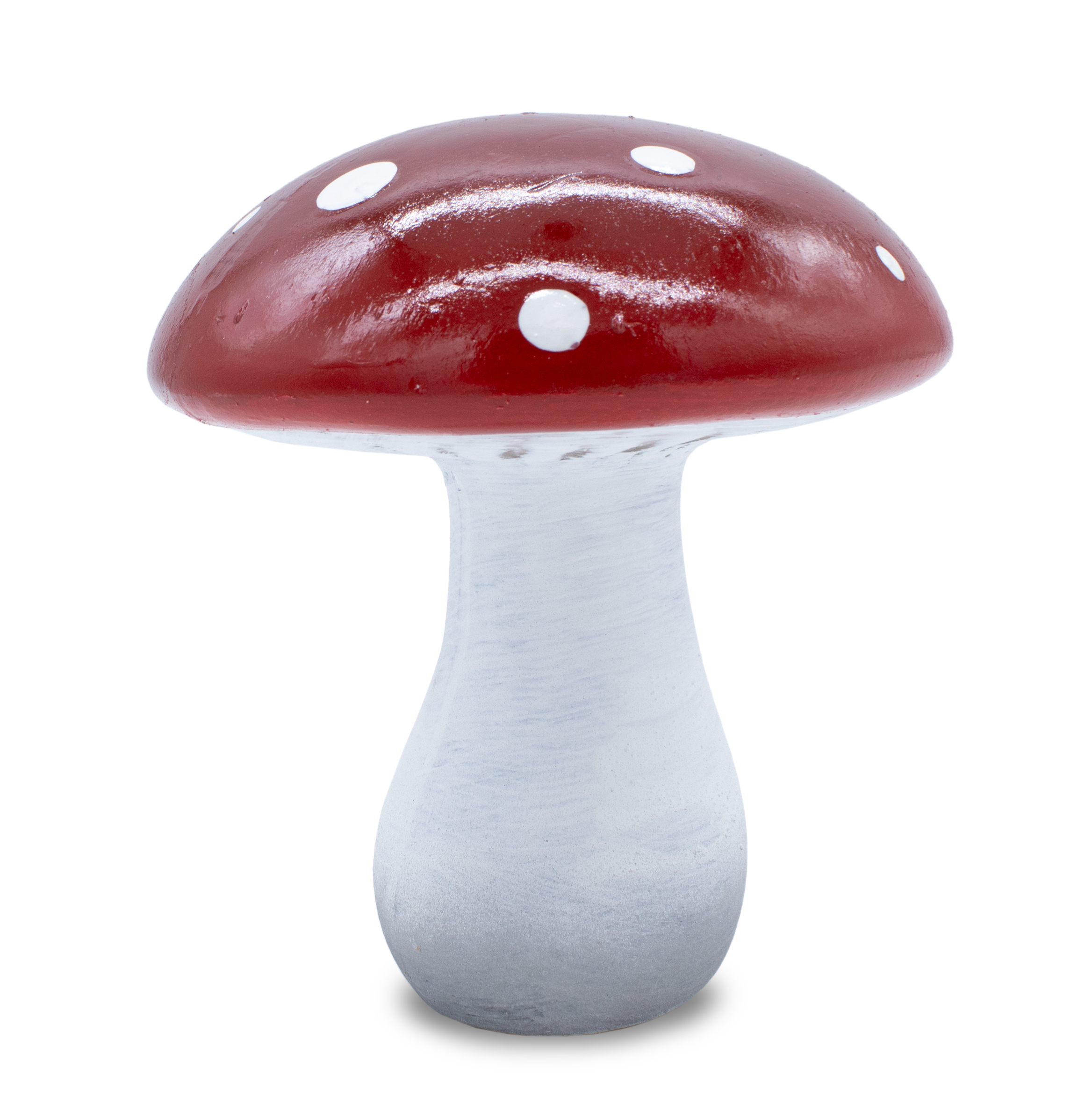 XL Keramik Fliegenpilz rot / weiß - 17 x 15 cm - Deko Pilz groß mit glasiertem Schirm