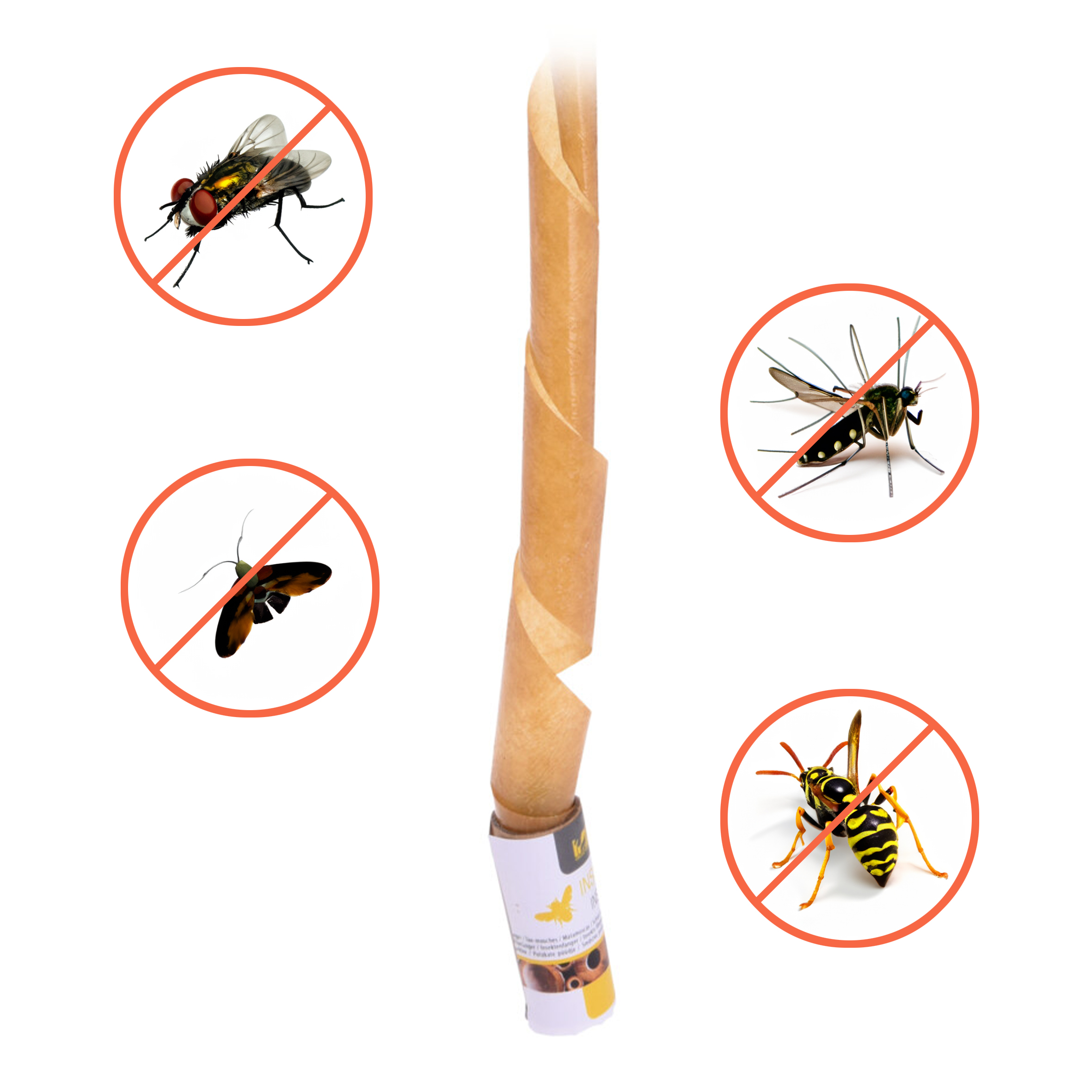 Fliegenfänger Klebestreifen zum Aufhängen - 16 Stück - Klebefalle gegen Fliegen und Insekten