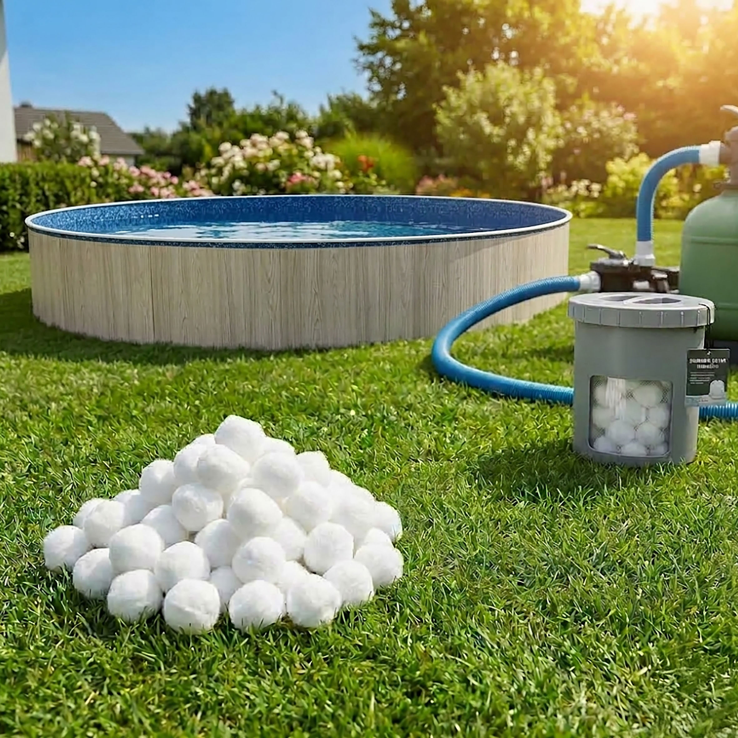Bestway Polysphere Filterbälle wiederverwendbar für Sandfilteranlage - 500 g - Poolfilter Bälle als Ersatz für 18kg Filtersand