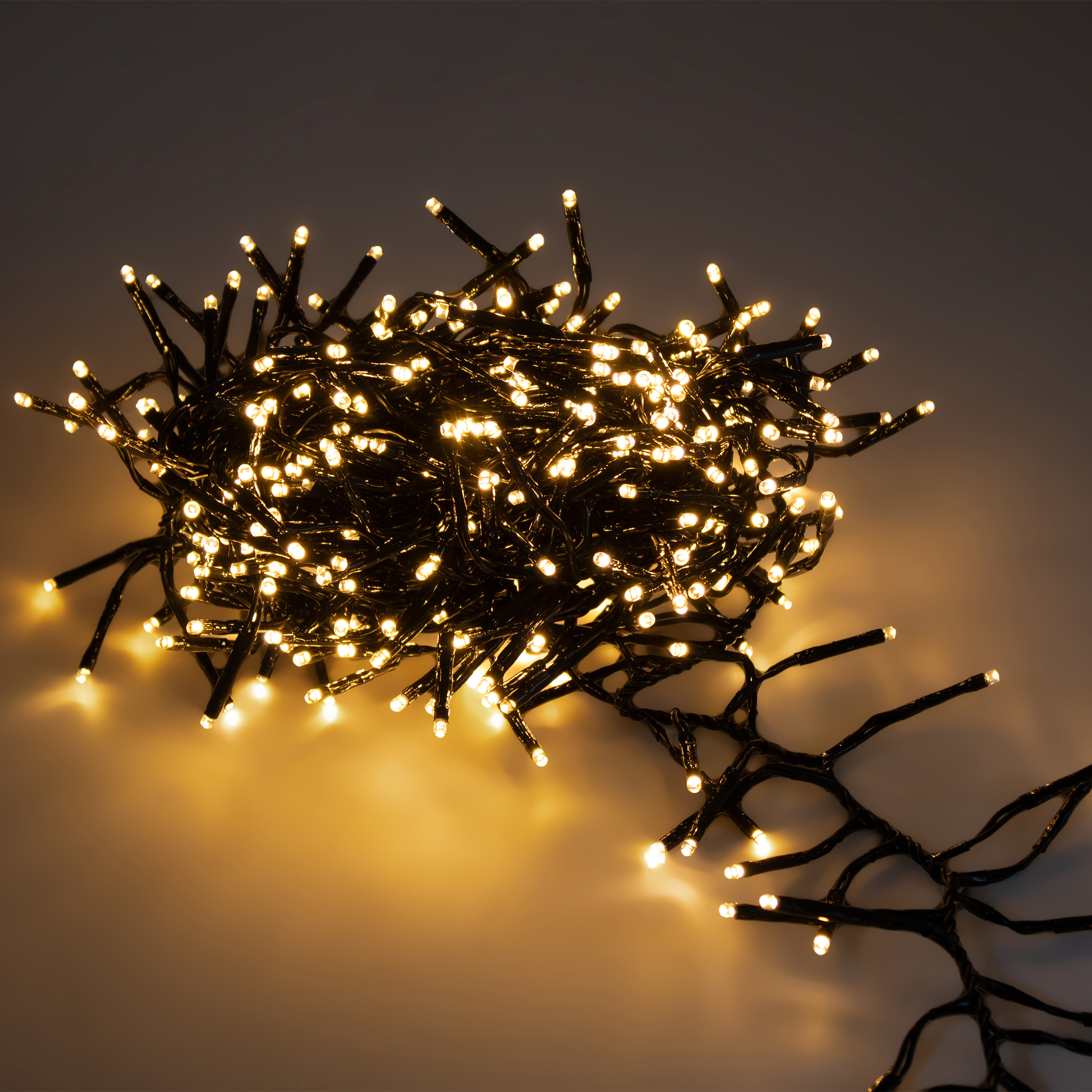 Büschel Lichterkette soft gold 2,6 m dimmbar mit Timer - 288 LED - Weihnachtslichterkette extra warm weiß mit Stecker