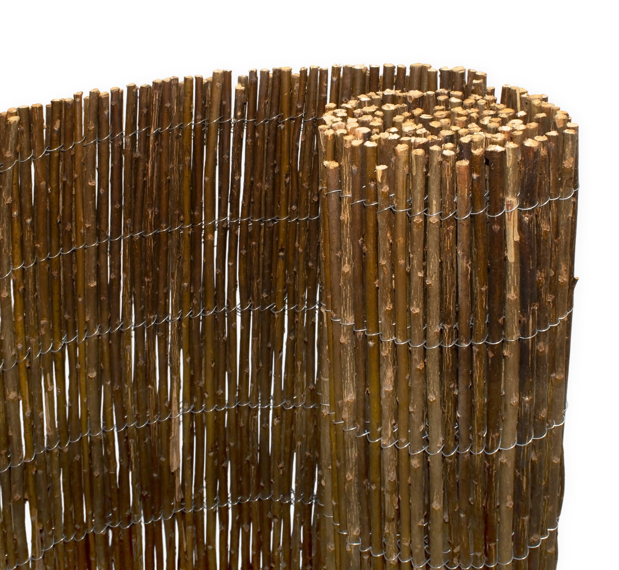 Balkon Sichtschutz Matte aus Weide - 250 x 75 cm - Holz Windschutz Zaun blickdicht