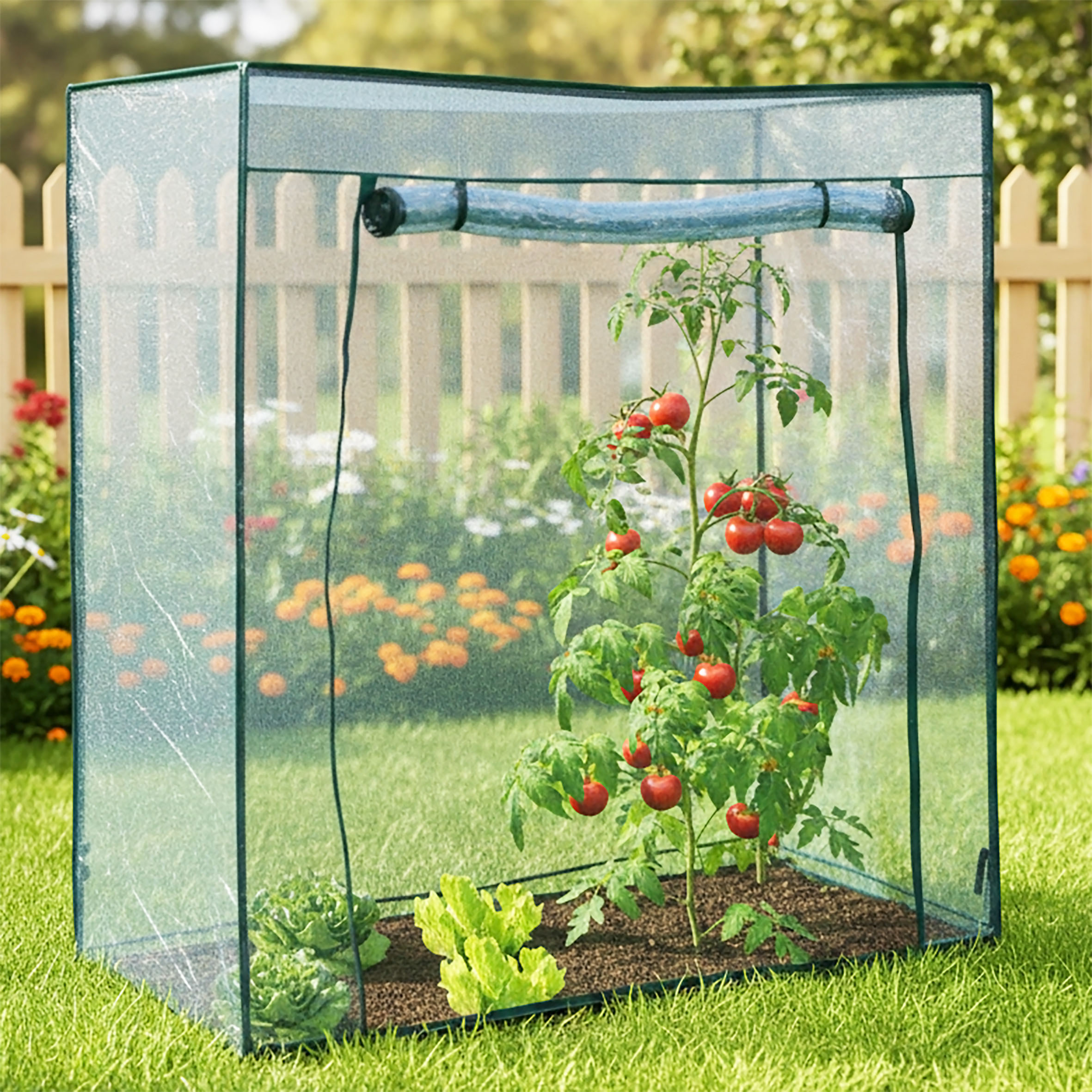 Foliengewächshaus transparent mit Stecksystem - 170 x 80 cm - Garten Treibhaus UV-beständig und wetterfest