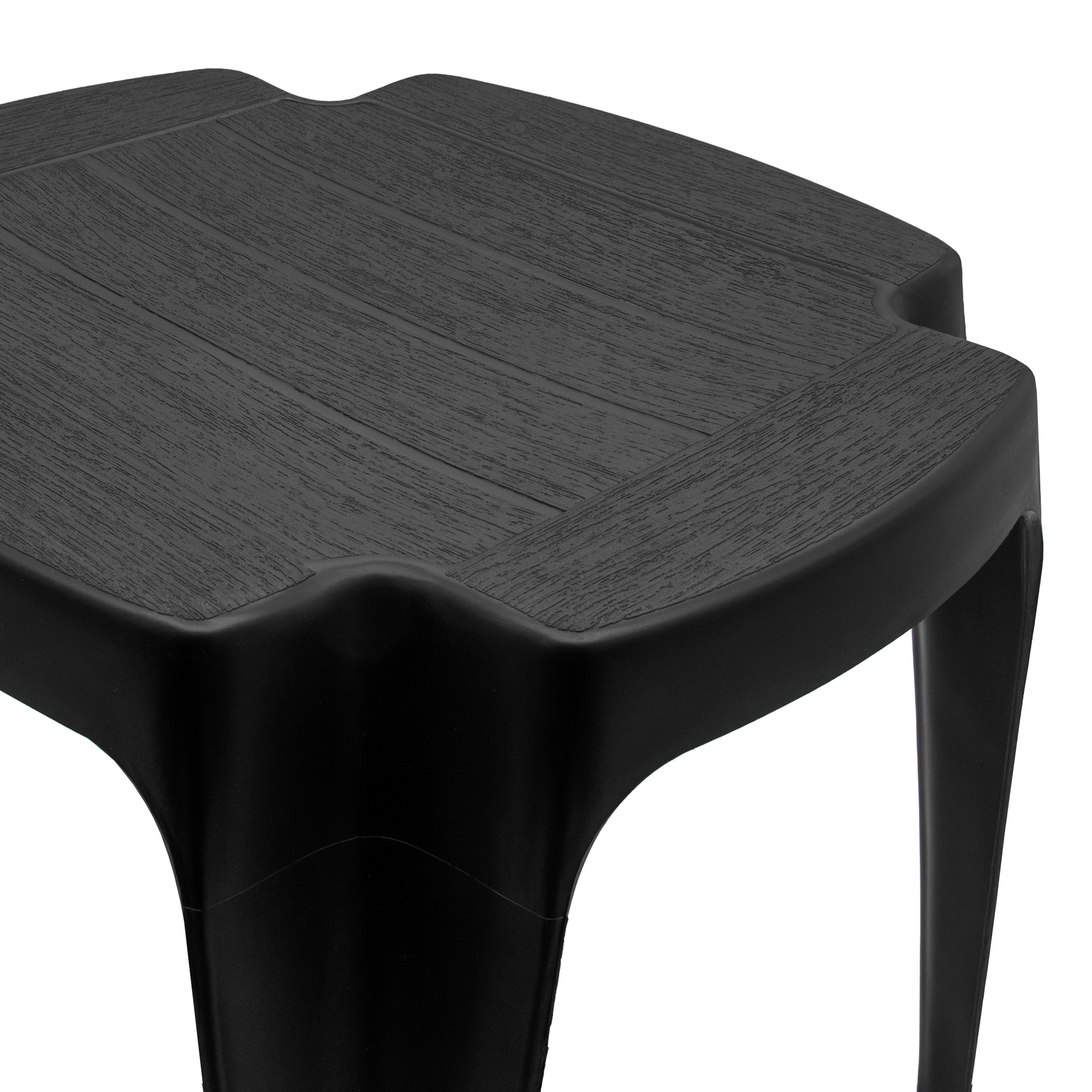 Kunststoff Mehrzweck Hocker 42 x 38 cm - anthrazit - Fußhocker oder Beistelltisch für Garten und Balkon