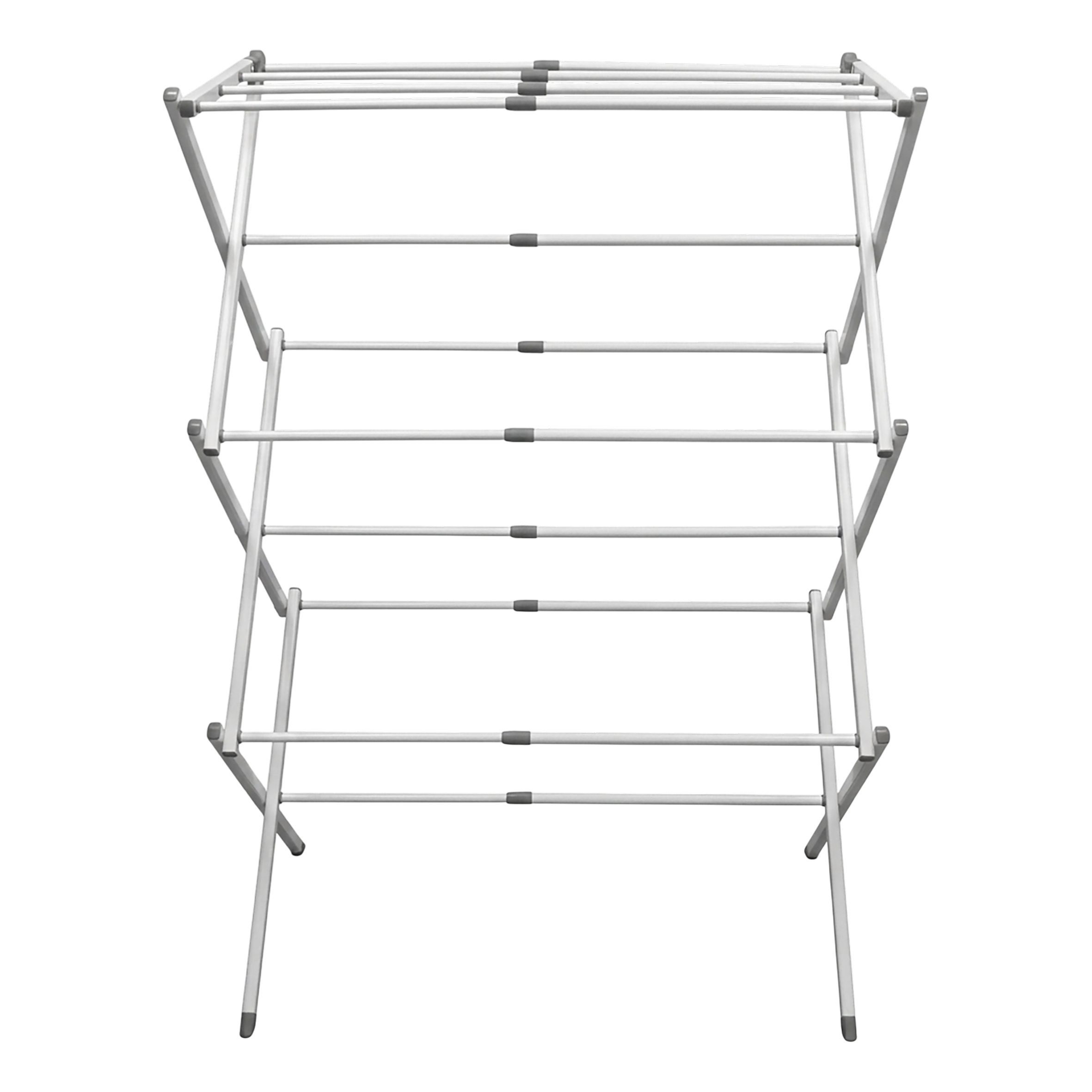 Teleskop Wäscheständer weiß bis zu 7,5m Trockenlänge - 104 x 43-75 cm - Turm Trockengestell ausziehbar und klappbar