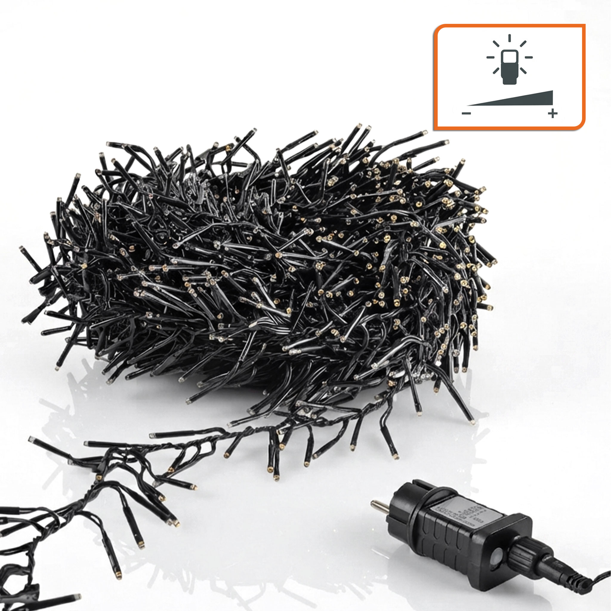 Büschel Lichterkette kalt & warm weiß Mix dimmbar mit Timer - 1512 LED - Weihnachtslichterkette 14 m mit Netzstecker für Außen und Innen