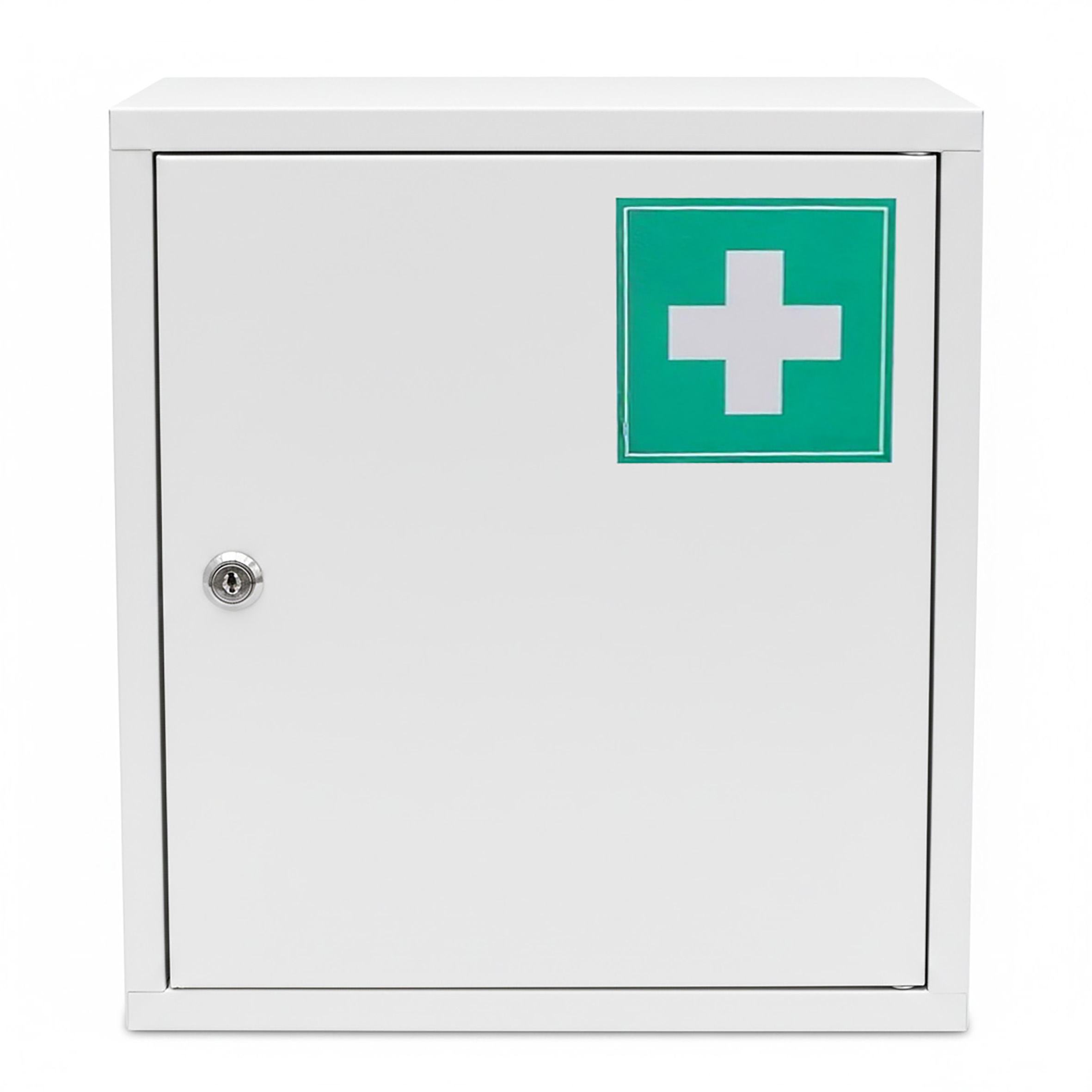 Metall Medizinschrank weiß - 36 x 31 cm - Arzneischrank mit 2 Fächern