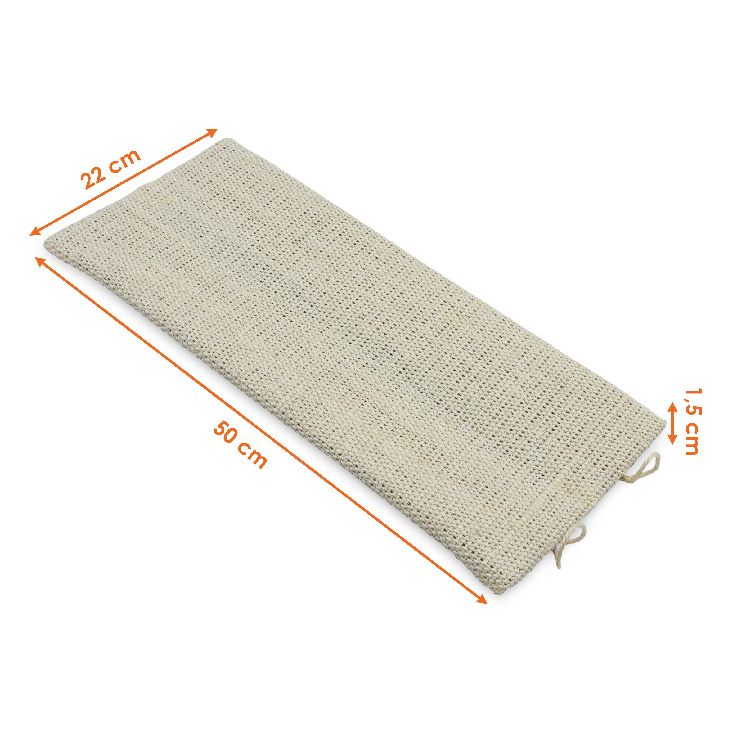 Katzen Kratzbrett mit 2 verschiedenen Seiten - 50 cm oder 80 cm / 1er oder 2er Pack - Sisal und Plüsch Kratzecke zum Legen oder Hängen