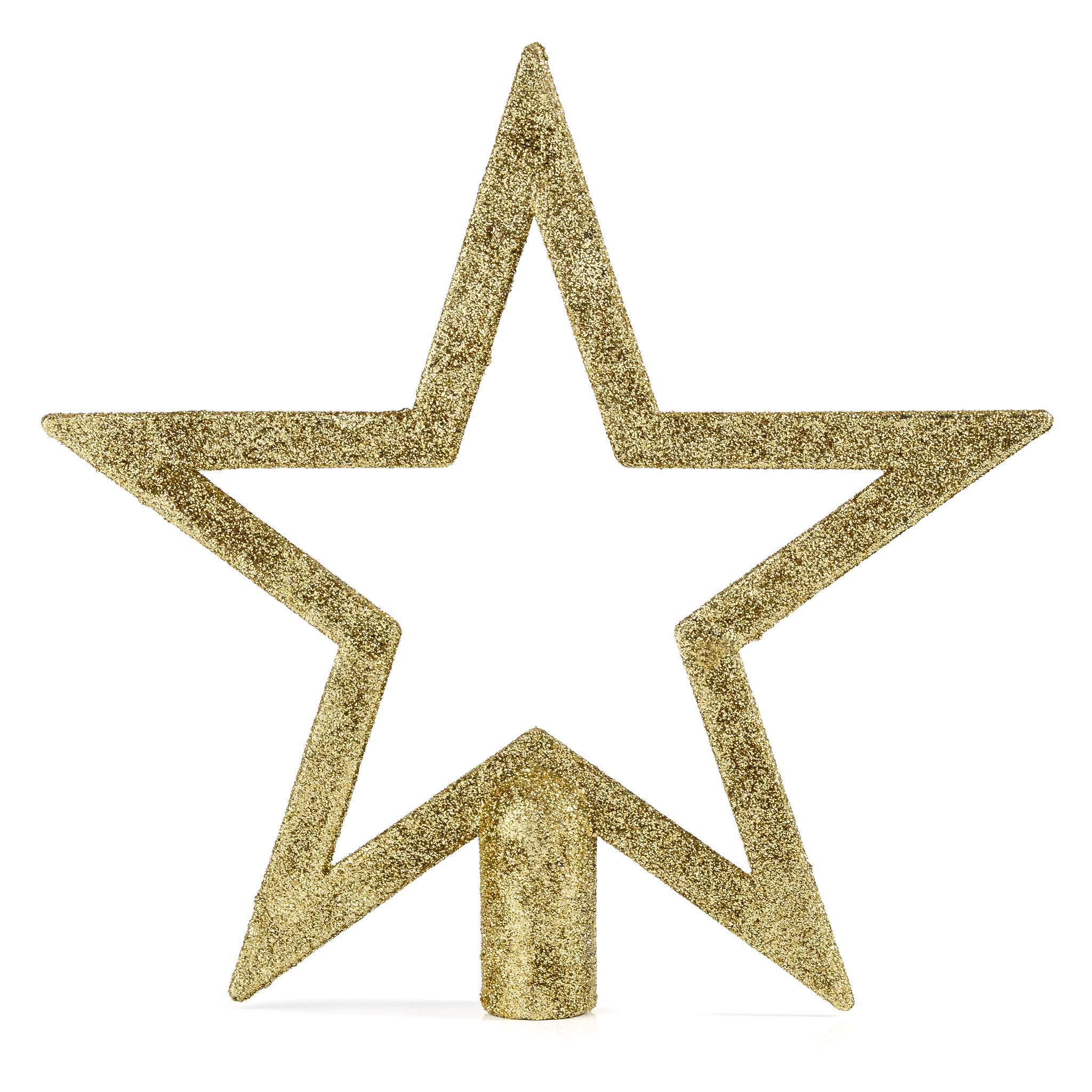 Spitze Weihnachtsbaum mit Glitzer - gold - Modell wählbar