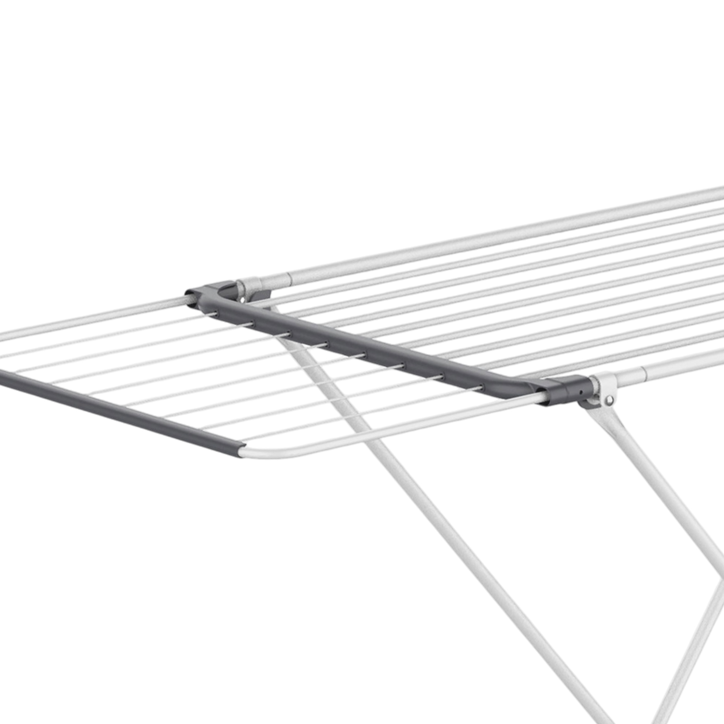 Wäscheständer ausziehbar weiß 18 m Trockenlänge - 108-178 cm - Teleskop Metall Trockengestell klappbar