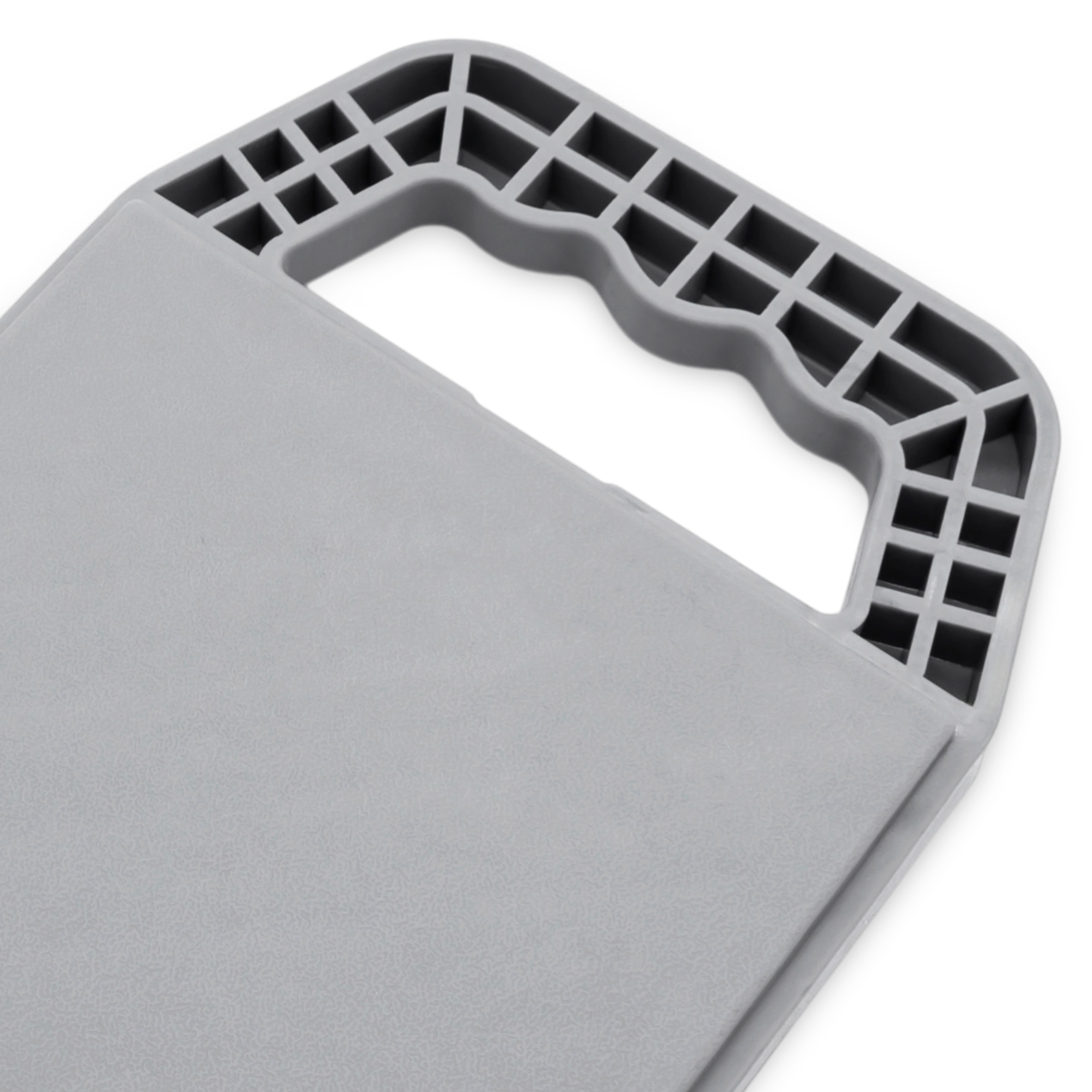 Unterlegplatten für Wohnwagen Stützen 22 x 16 cm grau stapelbar - 4er Set - Stützplatten für Wohnmobil Stützblöcke aus hochdichtem Polyethylen