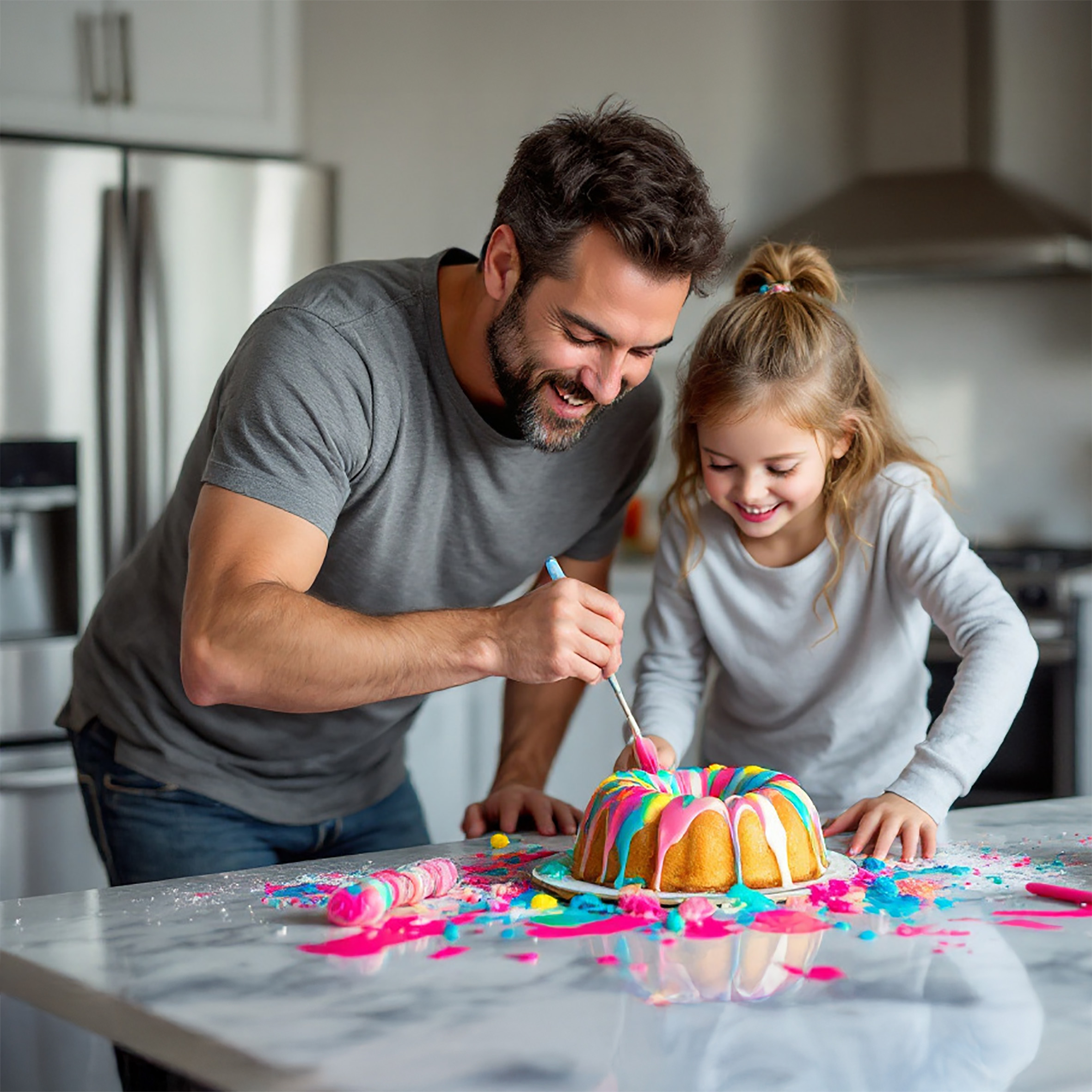 Gugelhupfform rund Ø 26 cm dunkelgrau PFOA-frei - 2er Set - Napfkuchen Backform mit Antihaft-Beschichtung