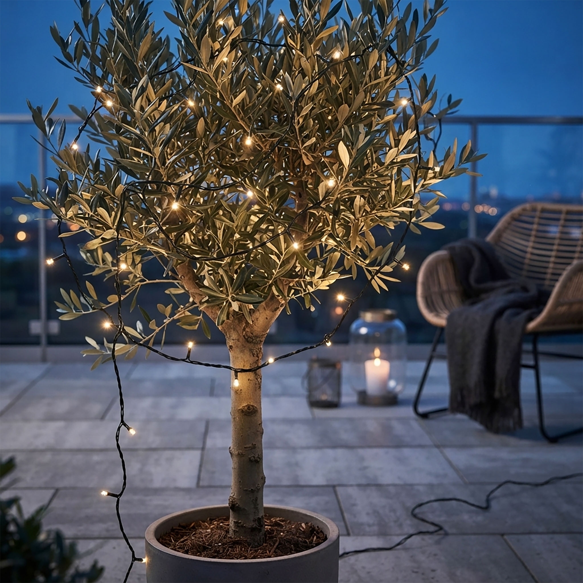 LED Weihnachts Lichterkette warm weiß - 8 Längen / 40-720 LED - Garten Deko Beleuchtung