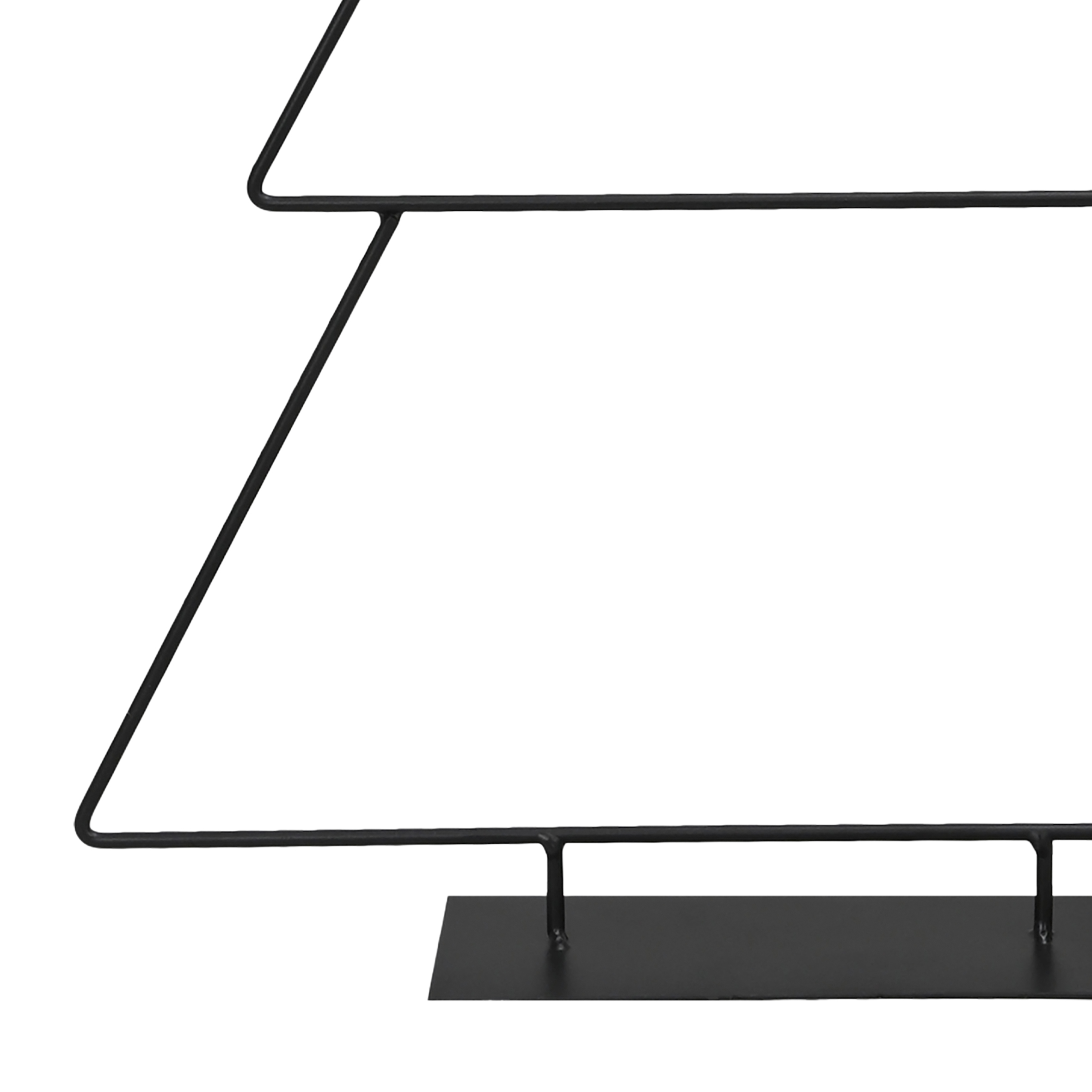 Metall Tannenbaum schwarz - 41 cm - Weihnachts Deko Ständer für Zierschmuck