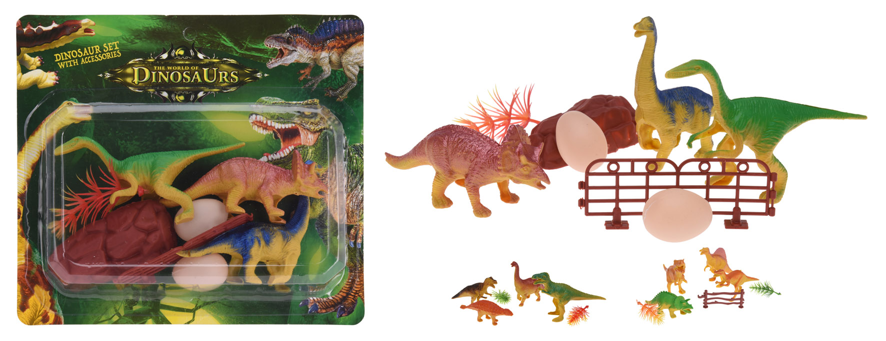 Dinosaurier Spielfiguren Set - 22 Teile - Kinder Spielzeug Dino Figuren - Tierfiguren Spielset