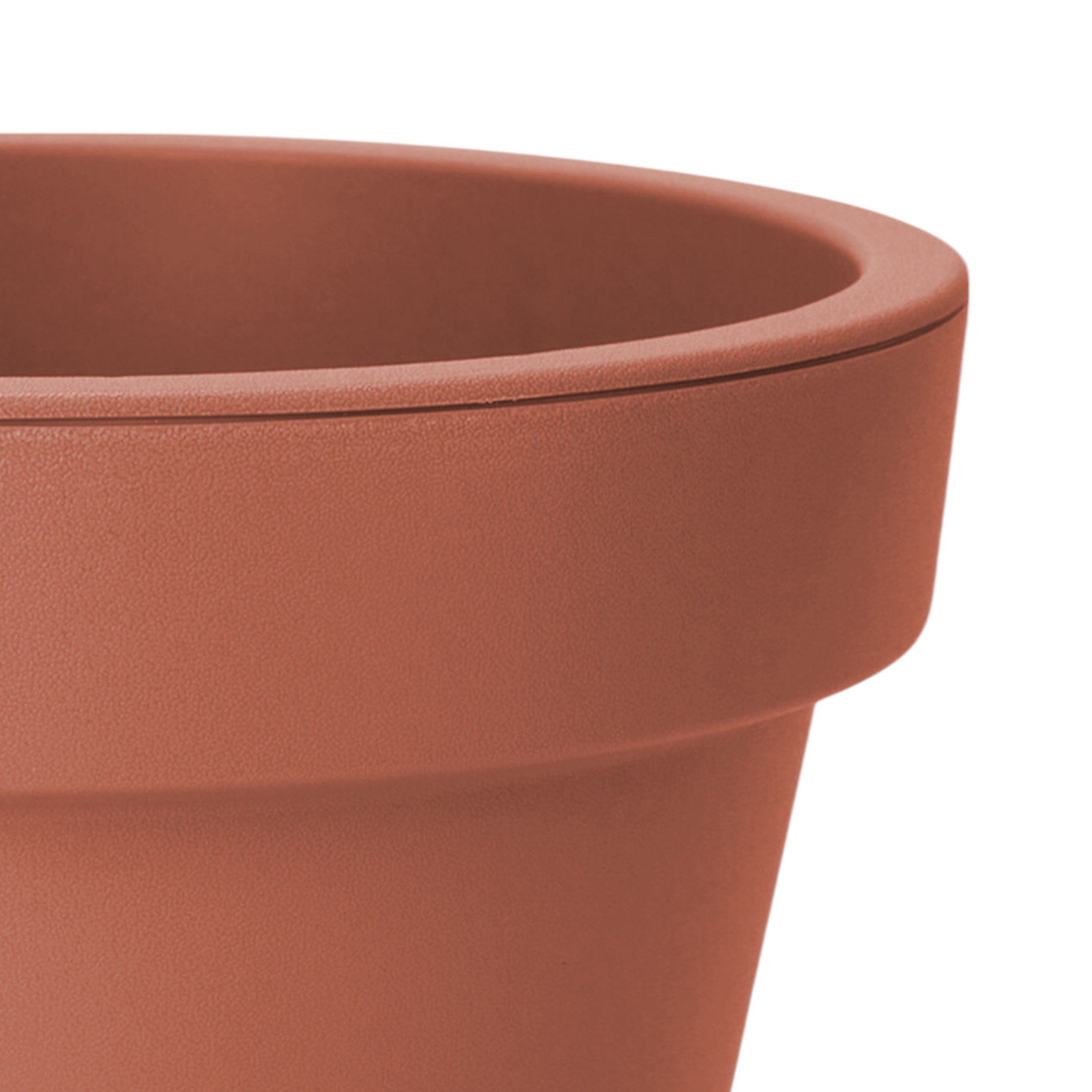 Kunststoff Pflanzkübel XXS rund - Ø 20 cm / terracotta - Garten Blumenkübel klein